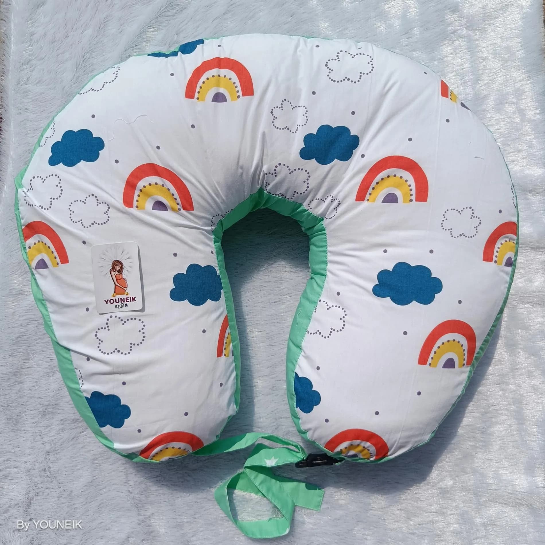 Feeding Pillow With Buckle | Recron Filling 