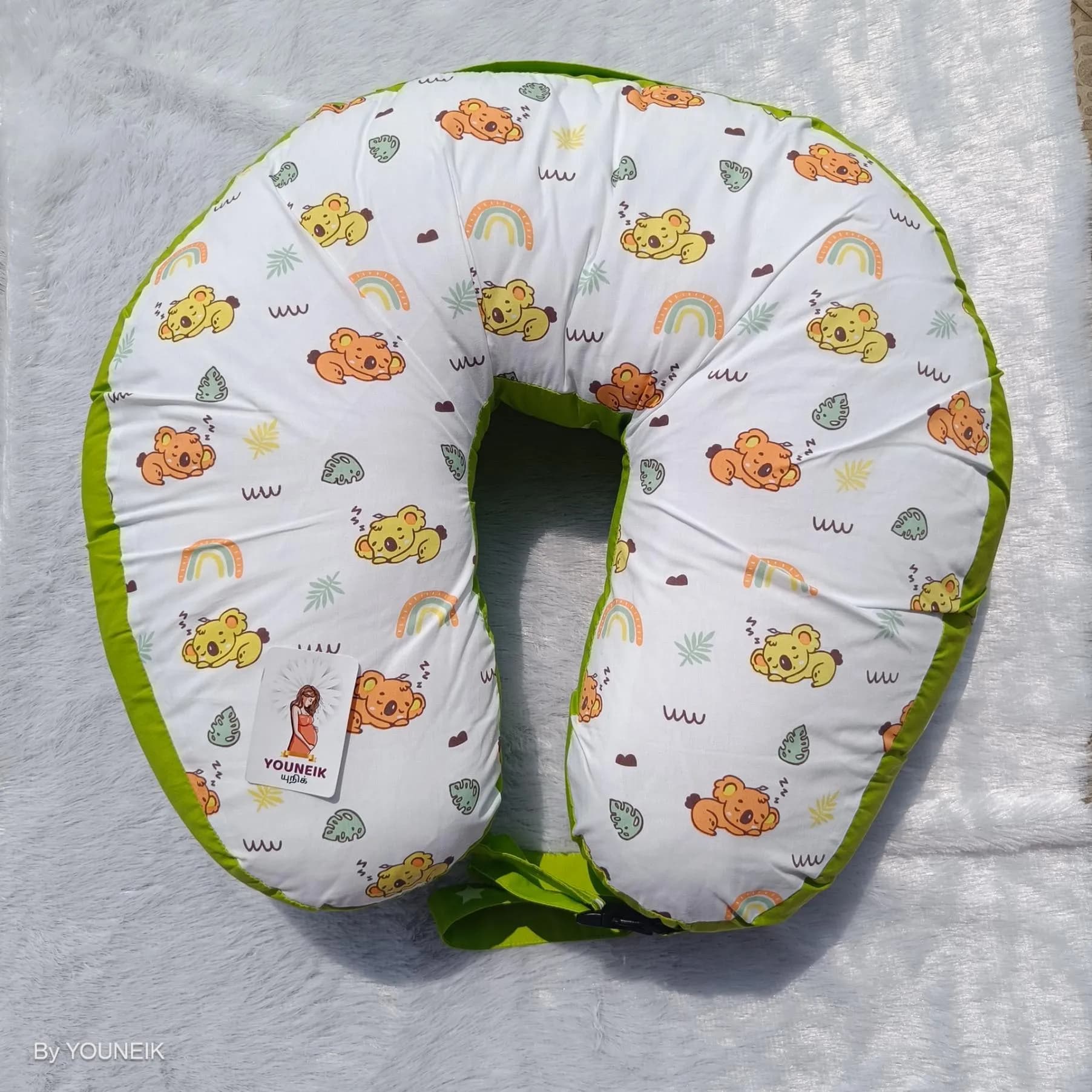 Feeding Pillow With Buckle | Recron Filling 