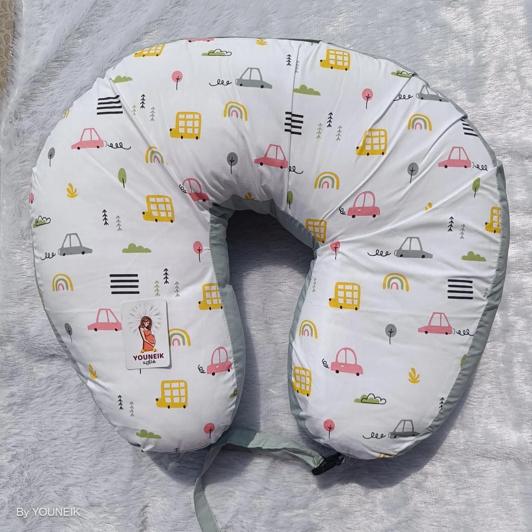 Feeding Pillow With Buckle | Recron Filling 