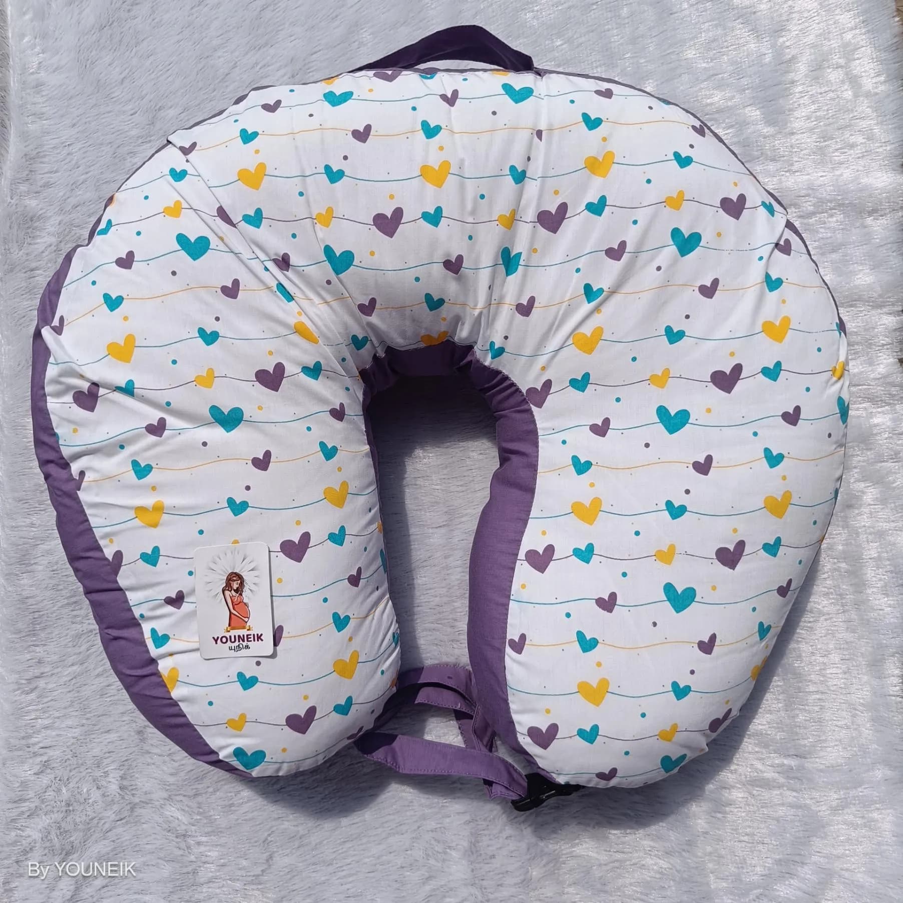 Feeding Pillow With Buckle | Recron Filling 