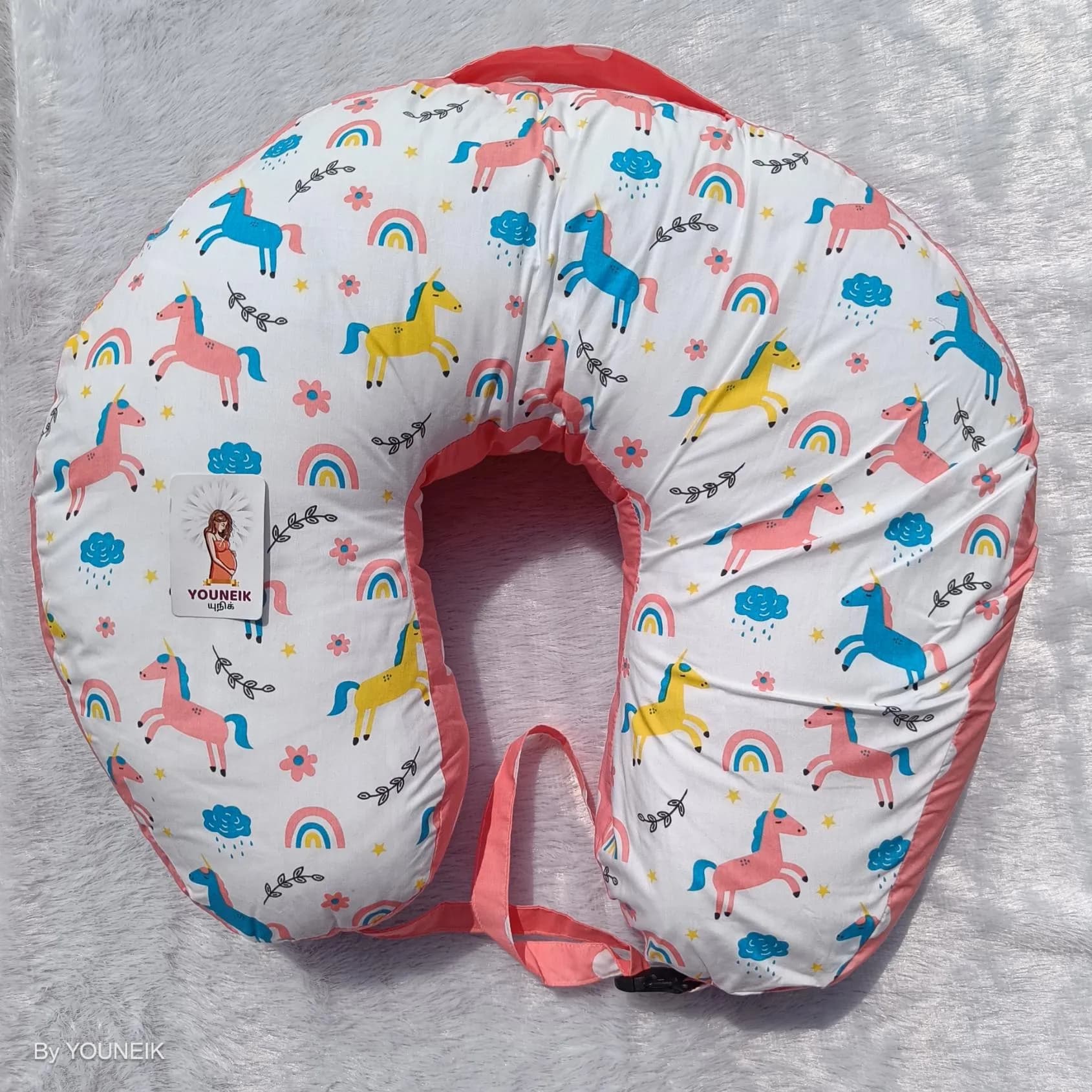 Feeding Pillow With Buckle | Recron Filling 