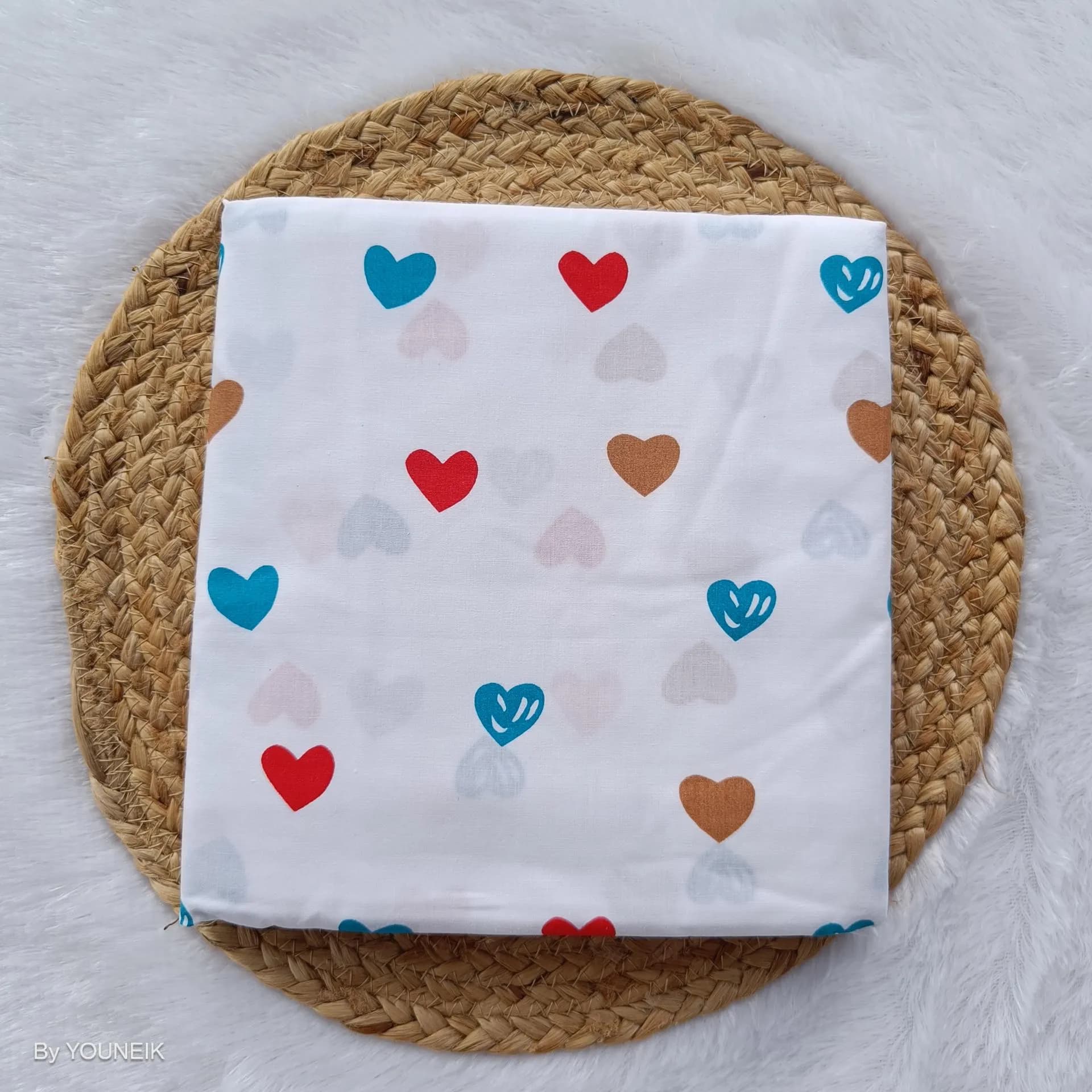 Cotton Thottil/Cradle | 3.5m | White Hearts