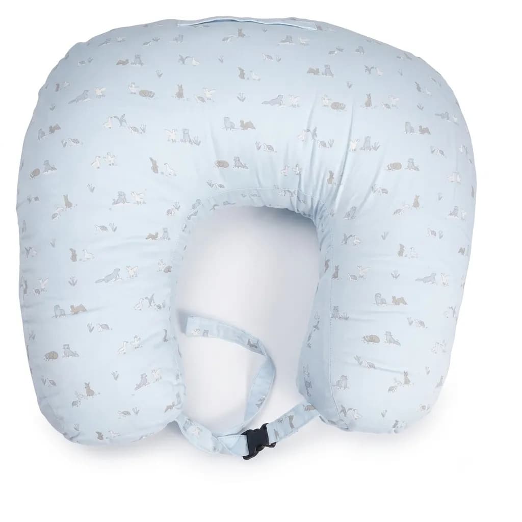 Large Feeding Pillow IceBlue Rabbit with Buckle