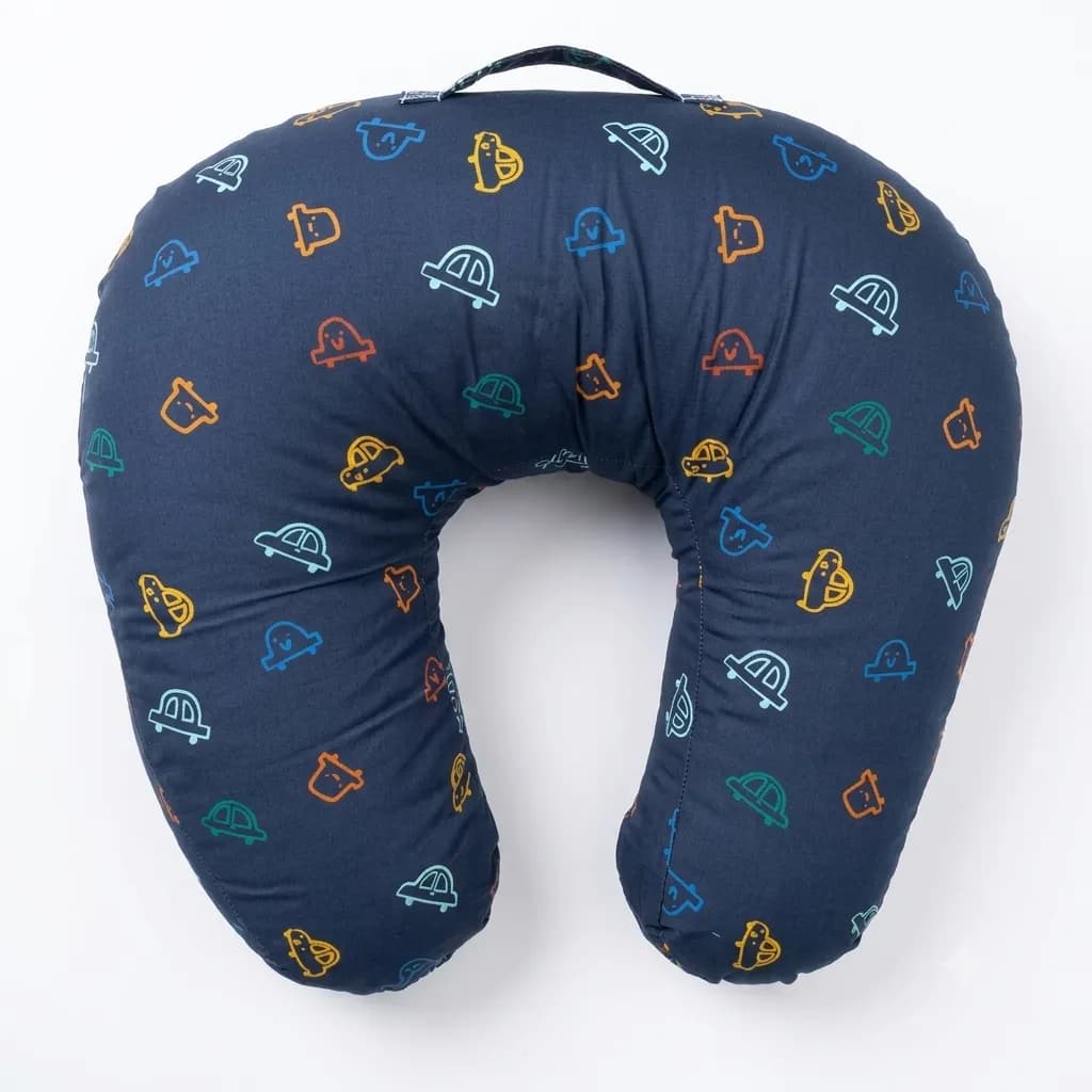 Large Feeding Pillow Navy Blue Car