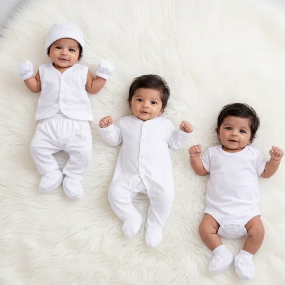 7 in 1 Baby Welcome Combo - White
