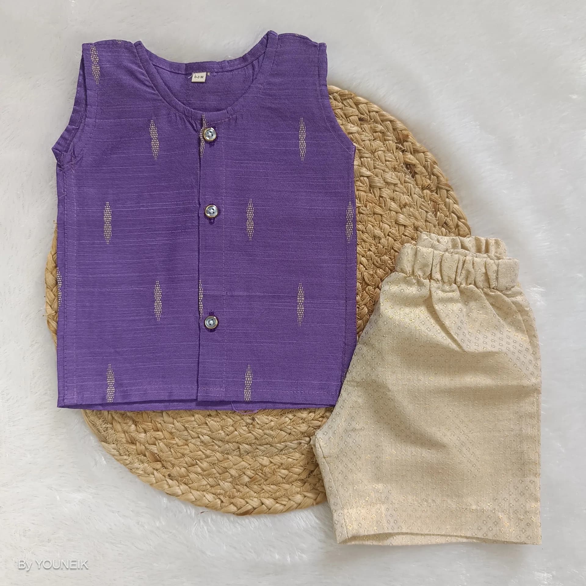 Baby Ethnic Jabla Shorts Set EJS15 Violet
