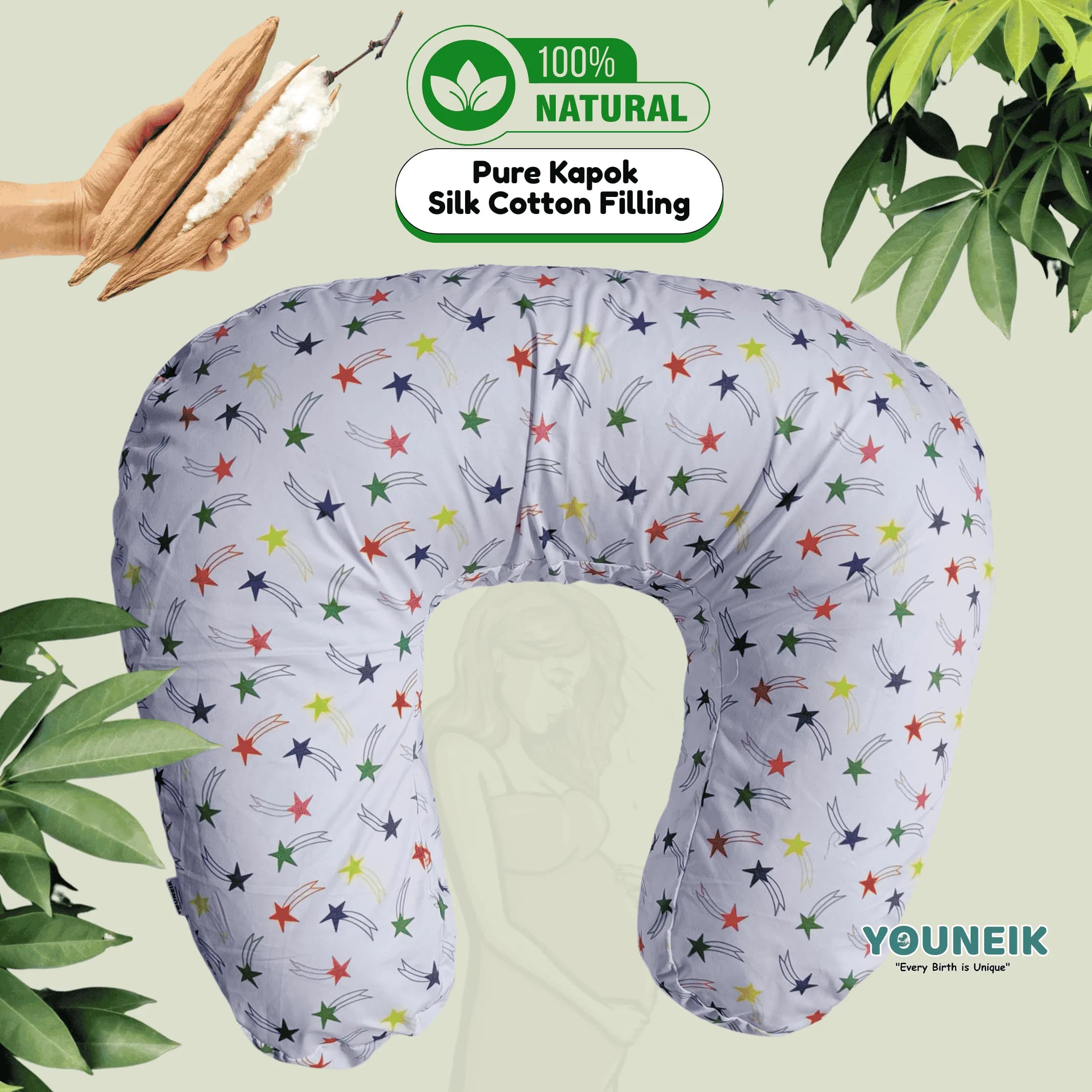 100% Pure Kapok Silk Cotton Feeding Pillow