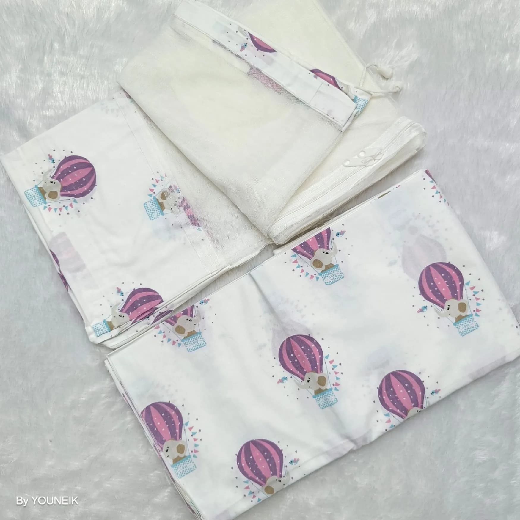 Organic Cotton Thottil/Cradle Clothe & Net 3.6m