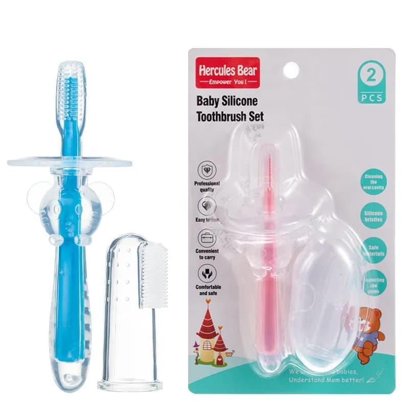 Baby Silicon Toothbrush Set