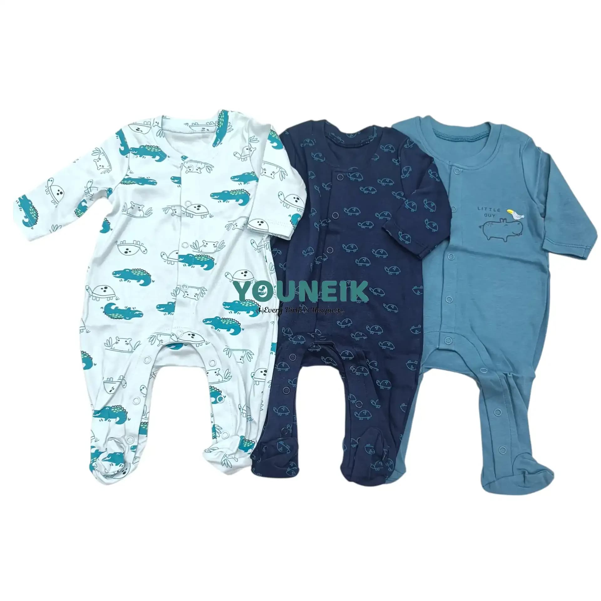 Sleepsuit/Full Rompers 3 Pieces 0-3m Snap Button 