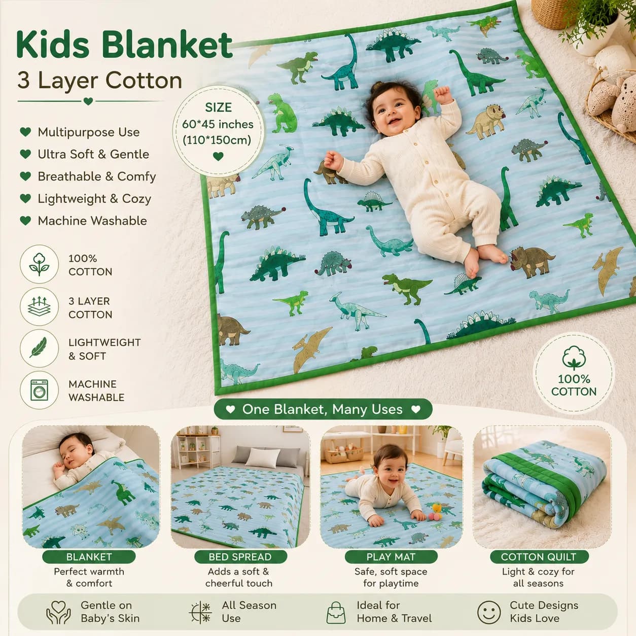 Kids Cotton Blankets