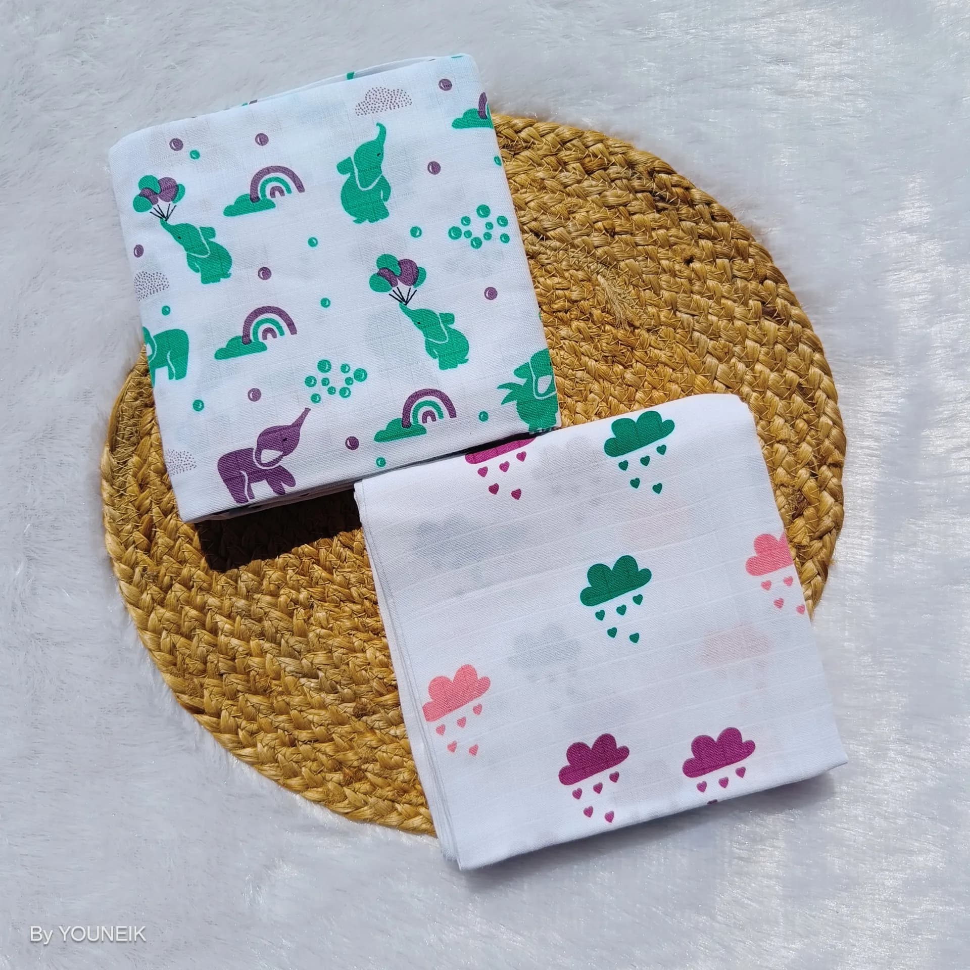Muslin Swaddle Pack of 2 | 100x100 cm Soft Cotton Baby Swaddles