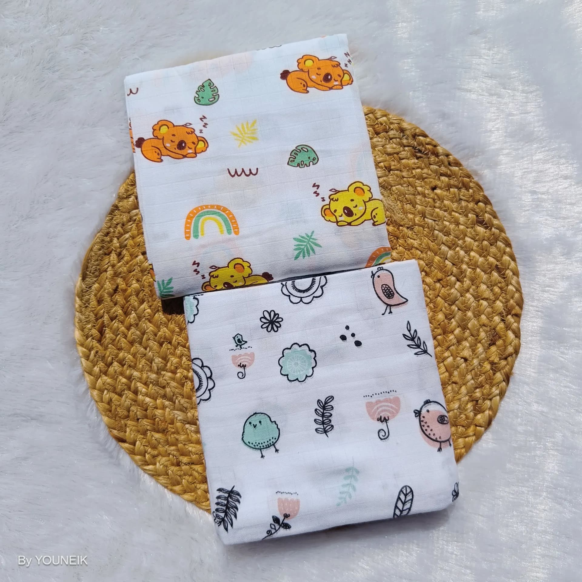Muslin Swaddle Pack of 2 | 100x100 cm Soft Cotton Baby Swaddles
