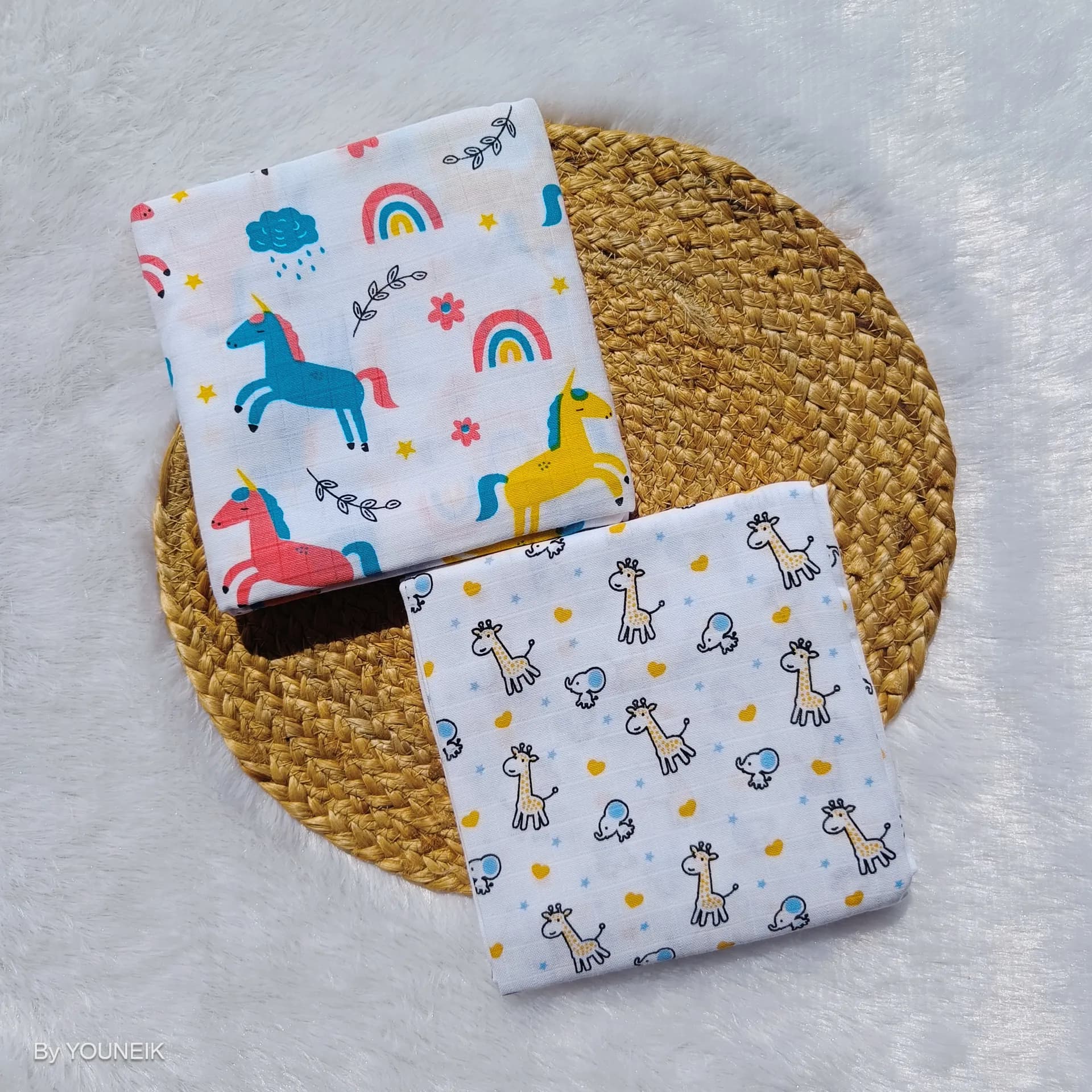 Muslin Swaddle Pack of 2 | 100x100 cm Soft Cotton Baby Swaddles