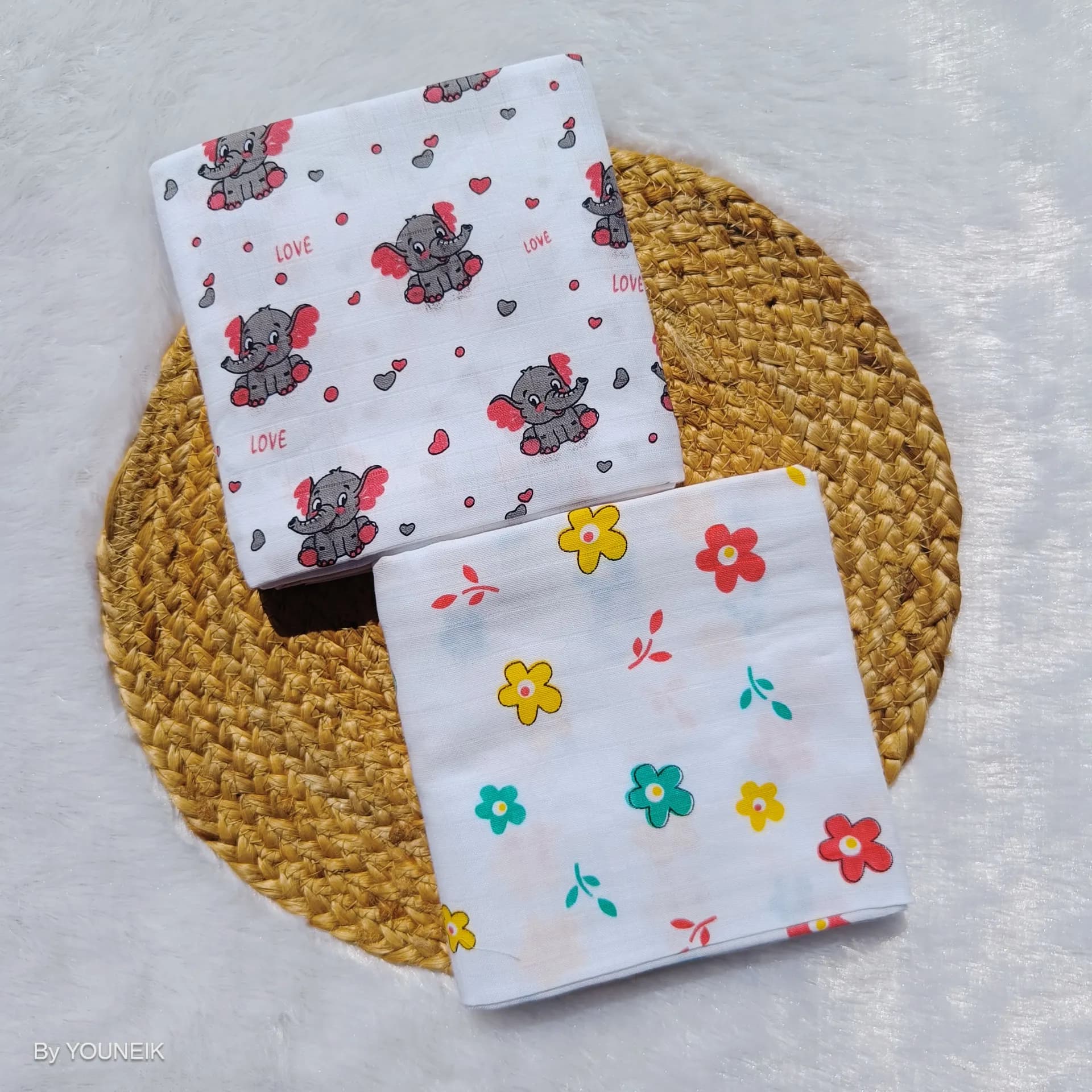 Muslin Swaddle Pack of 2 | 100x100 cm Soft Cotton Baby Swaddles