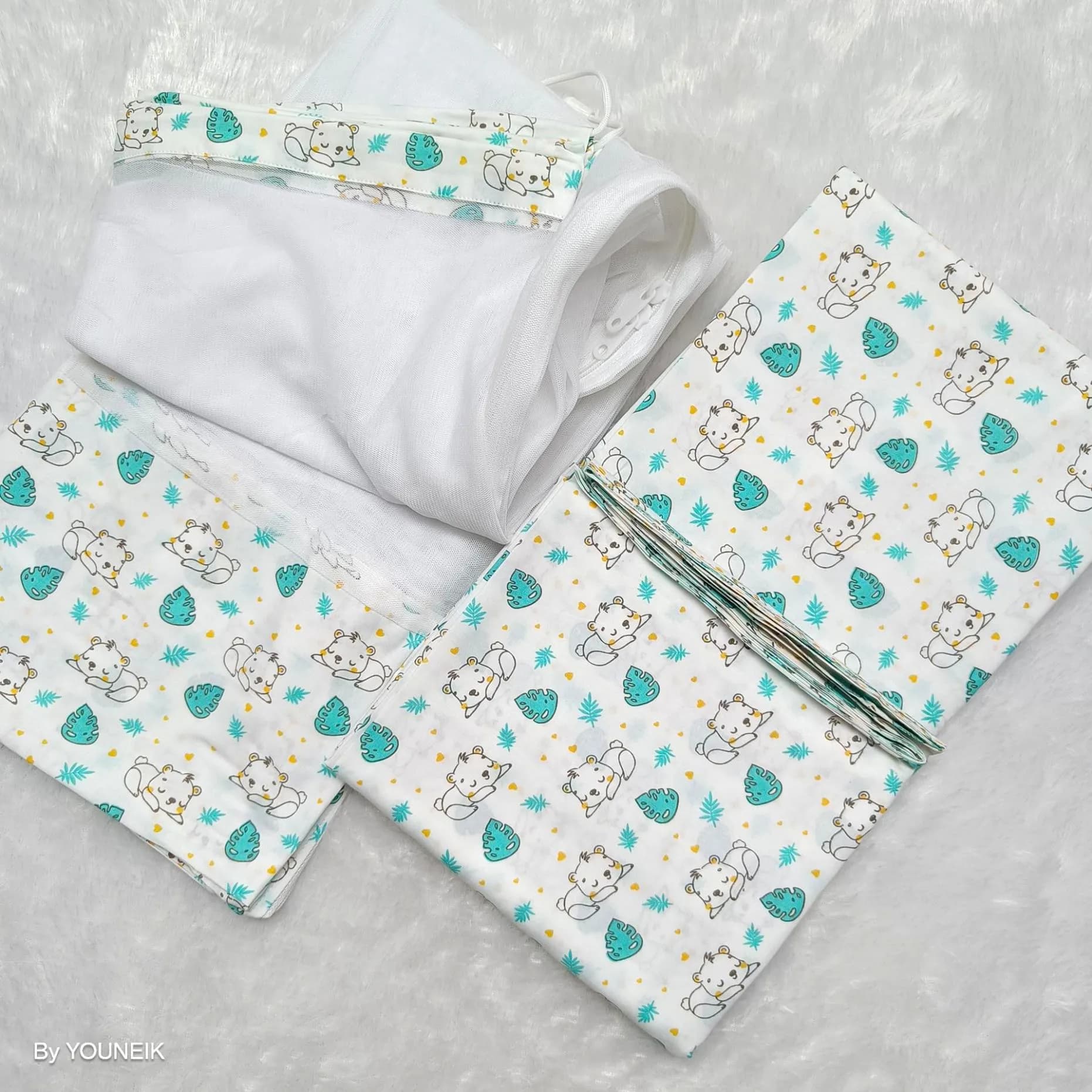 Organic Cotton Thottil/Cradle Clothe & Net 3.6m