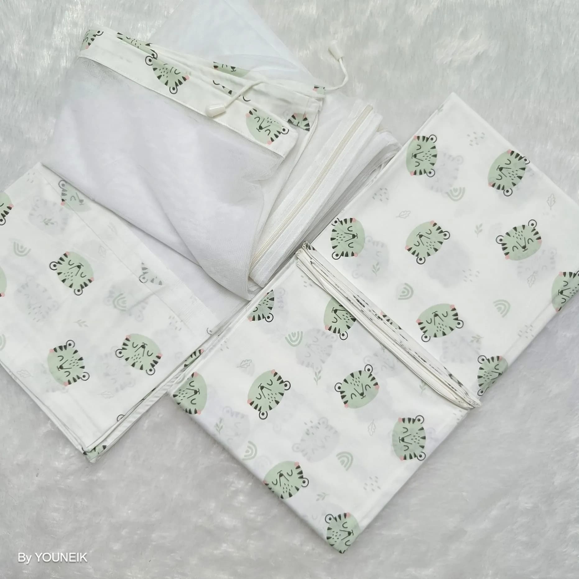 Organic Cotton Thottil/Cradle Clothe & Net 3.6m