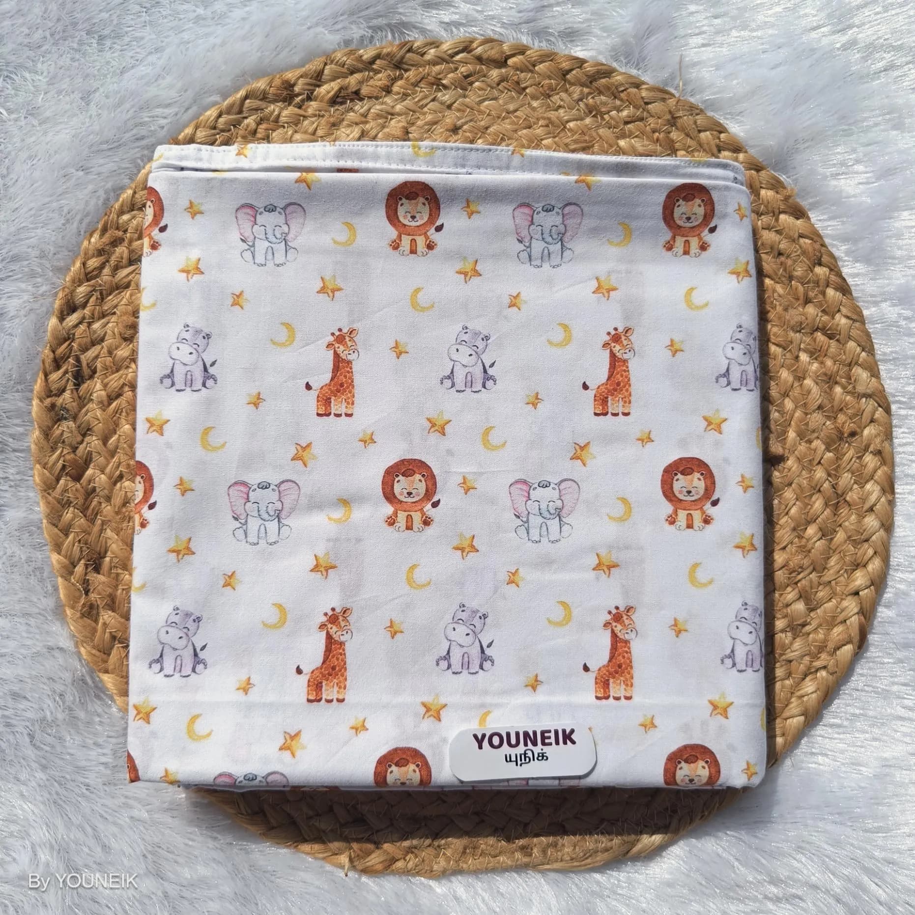 51" Width 100% cotton Thottil/Cradle - Wild Animals