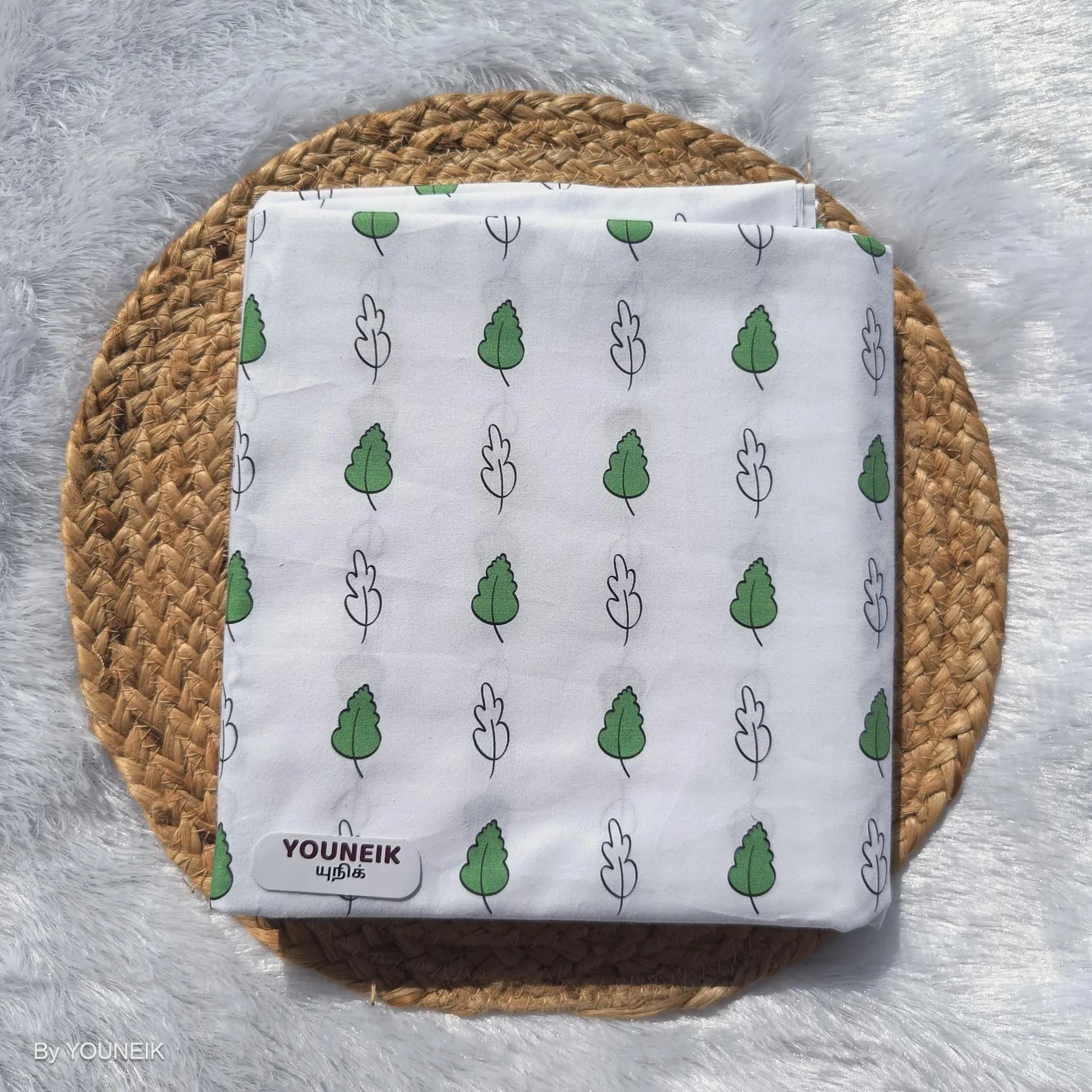 51" Width 100% cotton Thottil/Cradle - Green Leaf