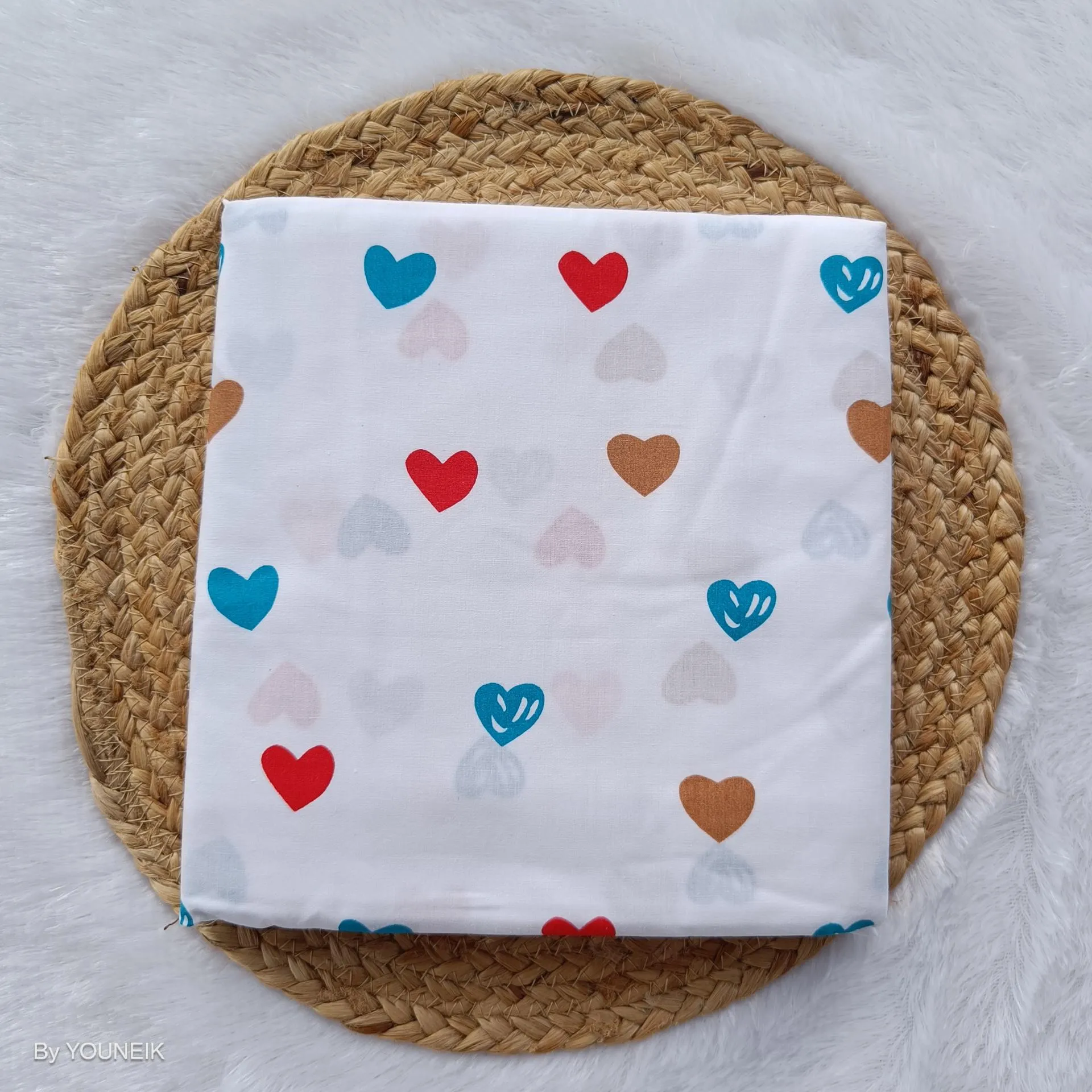 Cotton Thottil/Cradle | 3.5m | White Hearts