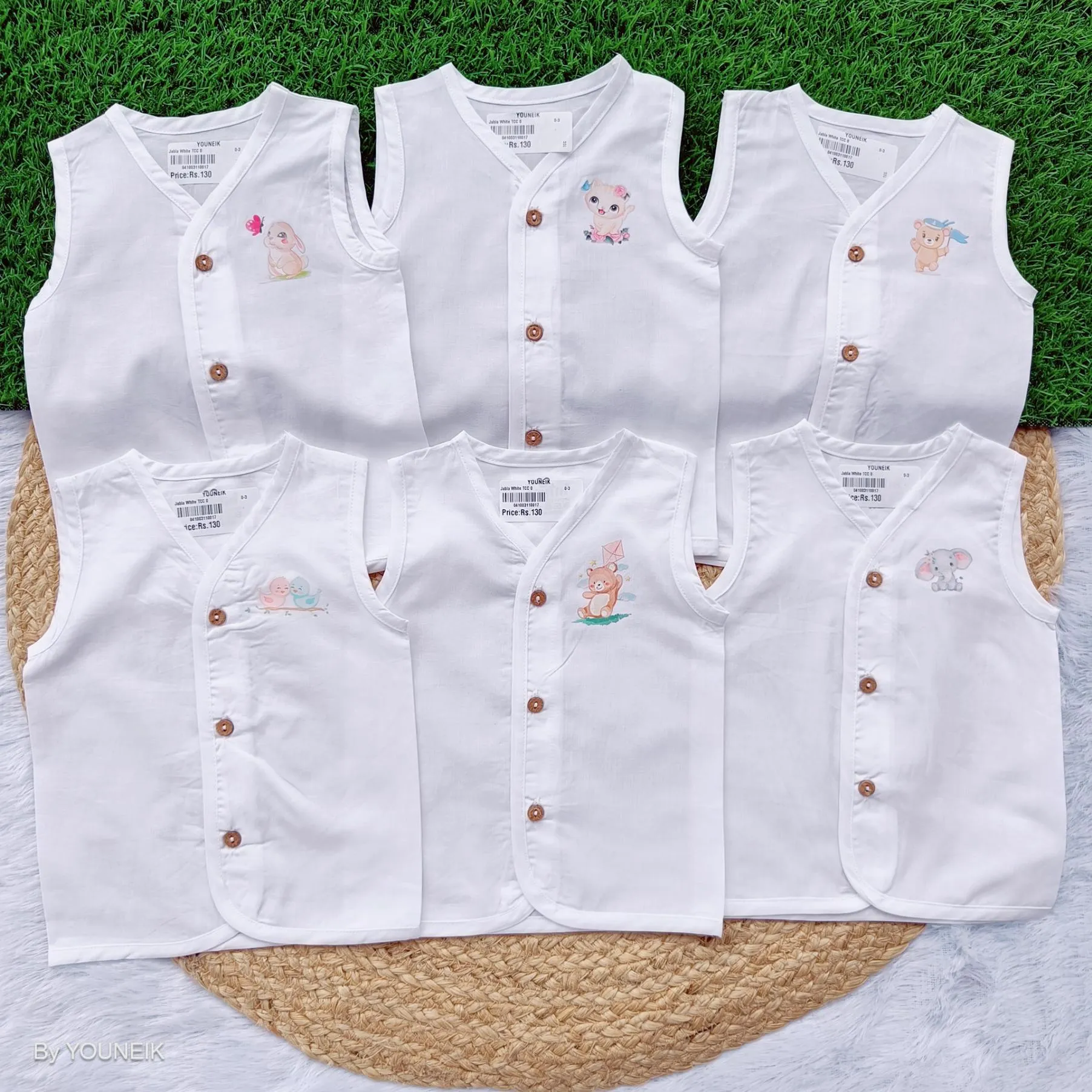 Organic Cotton Jabla | 6 Pieces | White 2