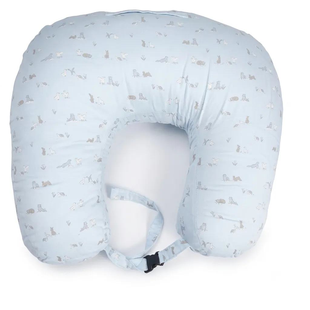 Large Feeding Pillow IceBlue Rabbit with Buckle