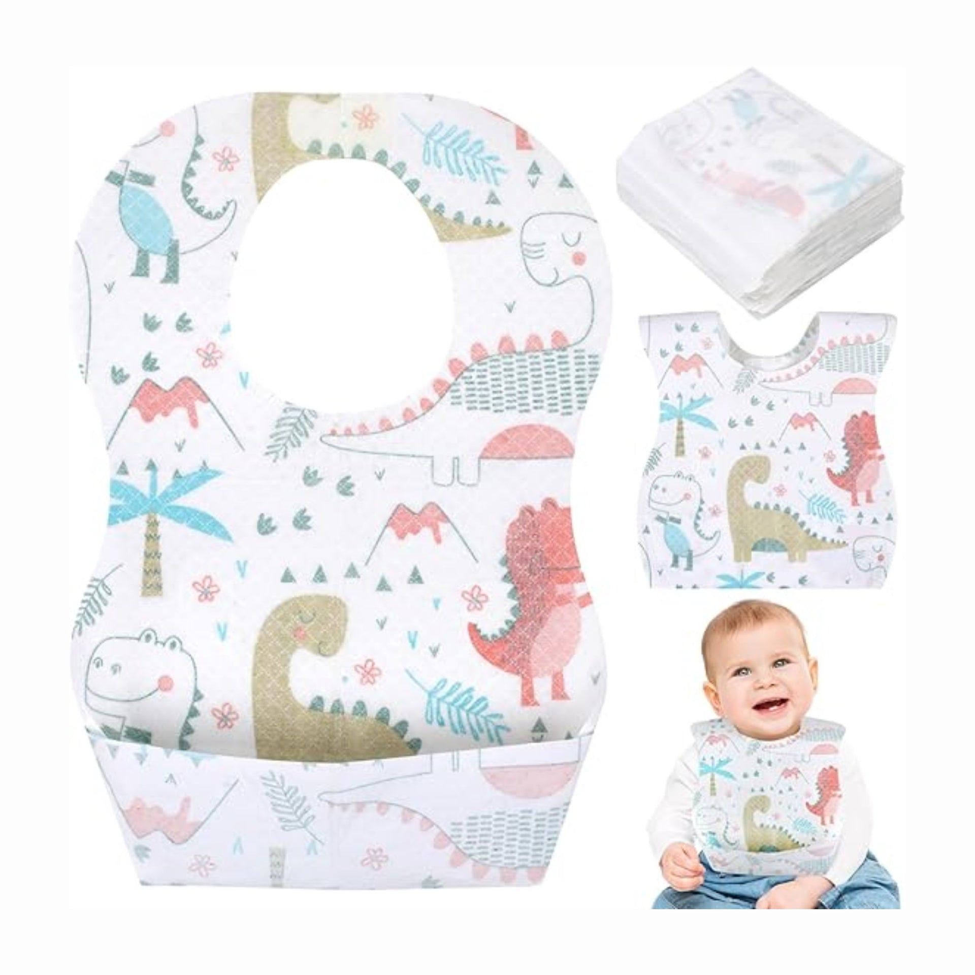 Disposable Bibs - 10 Pieces