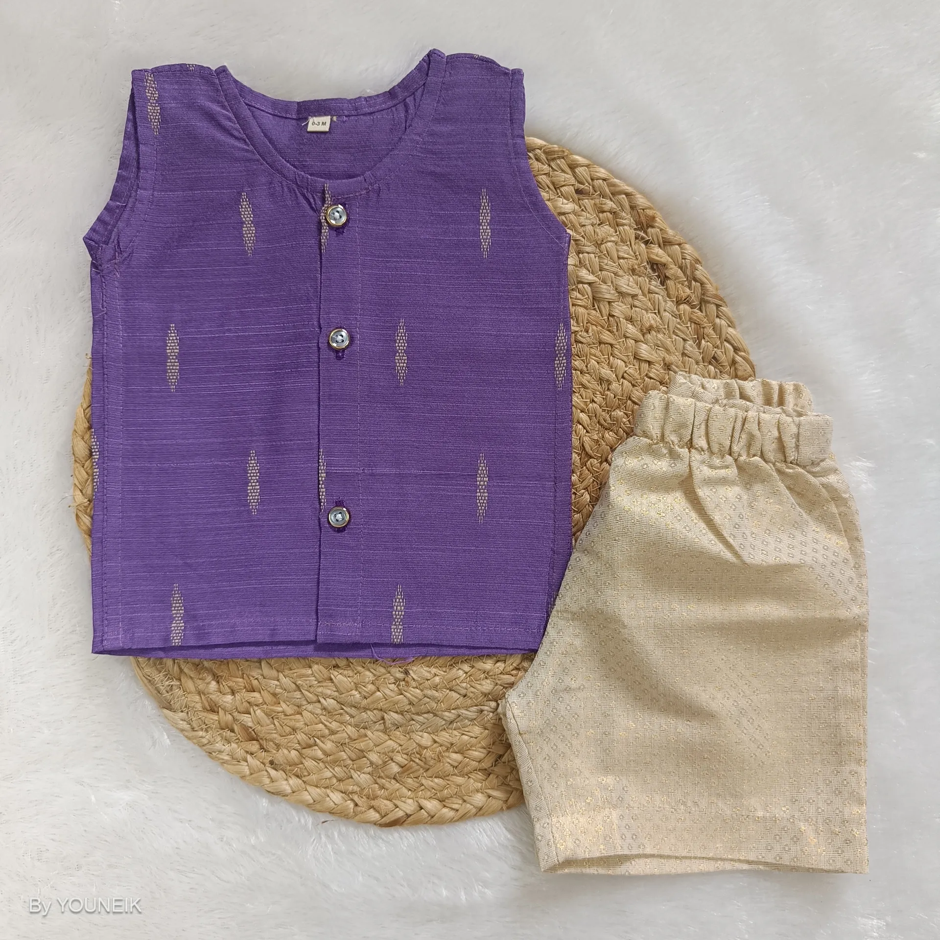 Baby Ethnic Jabla Shorts Set EJS15 Violet