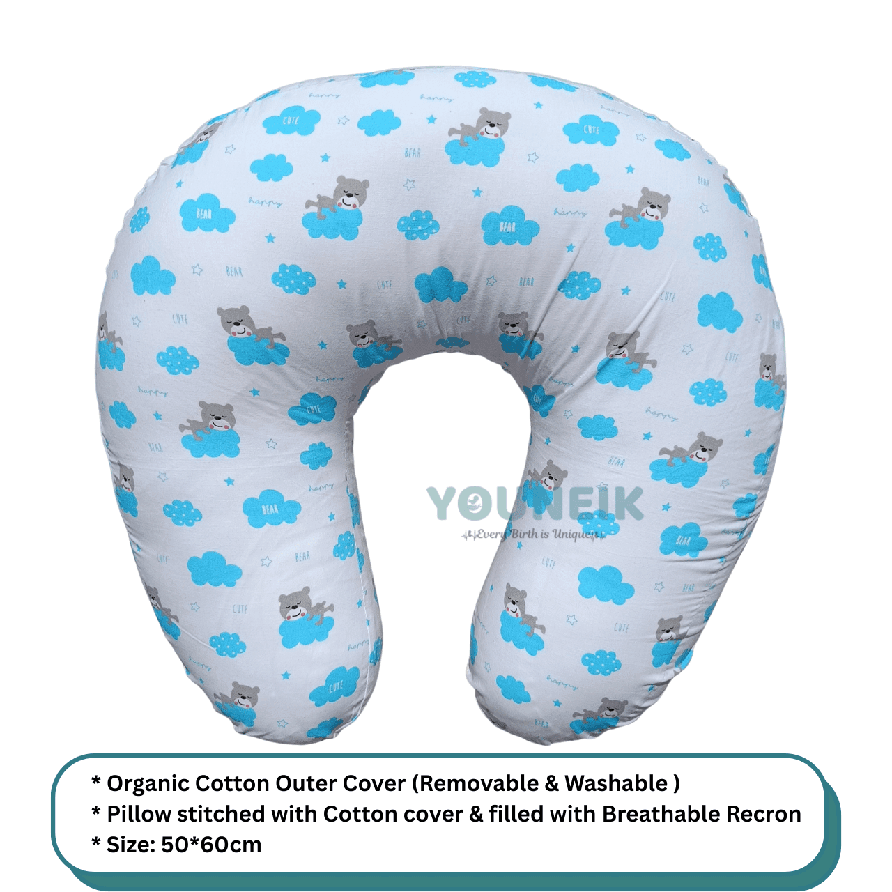 Feeding Pillow - Blue Cloud