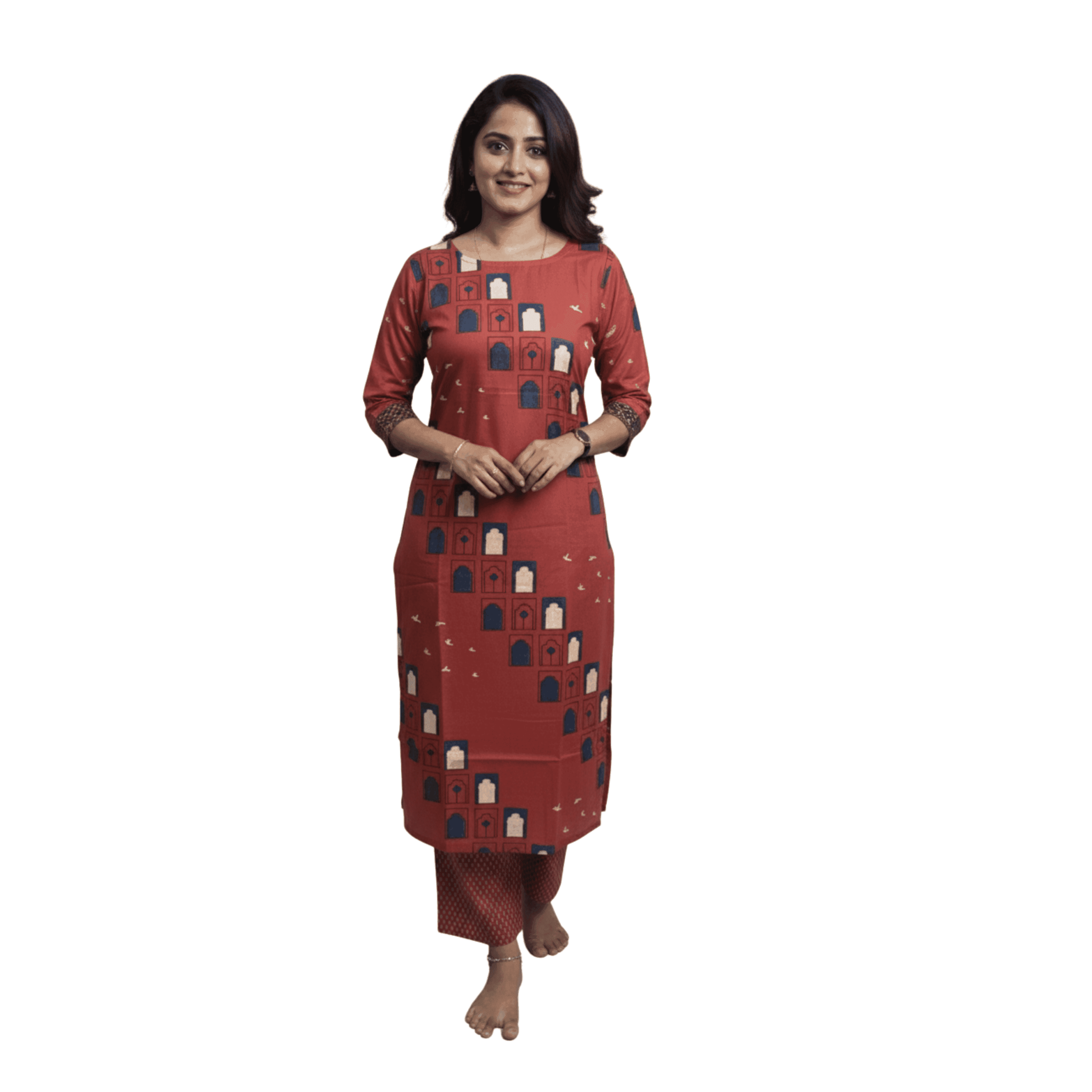 Feeding Co-ords - Maroon MulMul Ctn