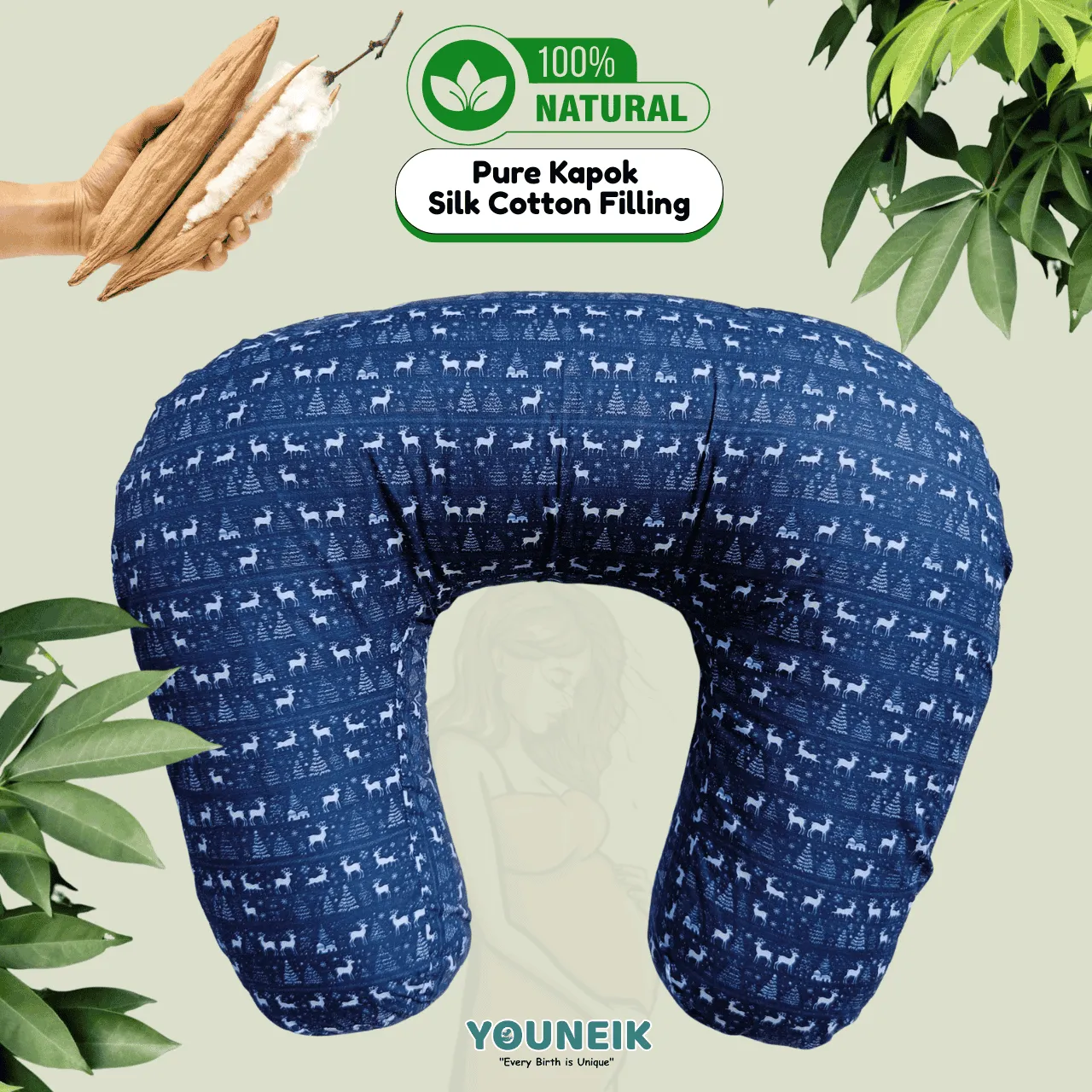 100% Pure Kapok Silk Cotton Feeding Pillow