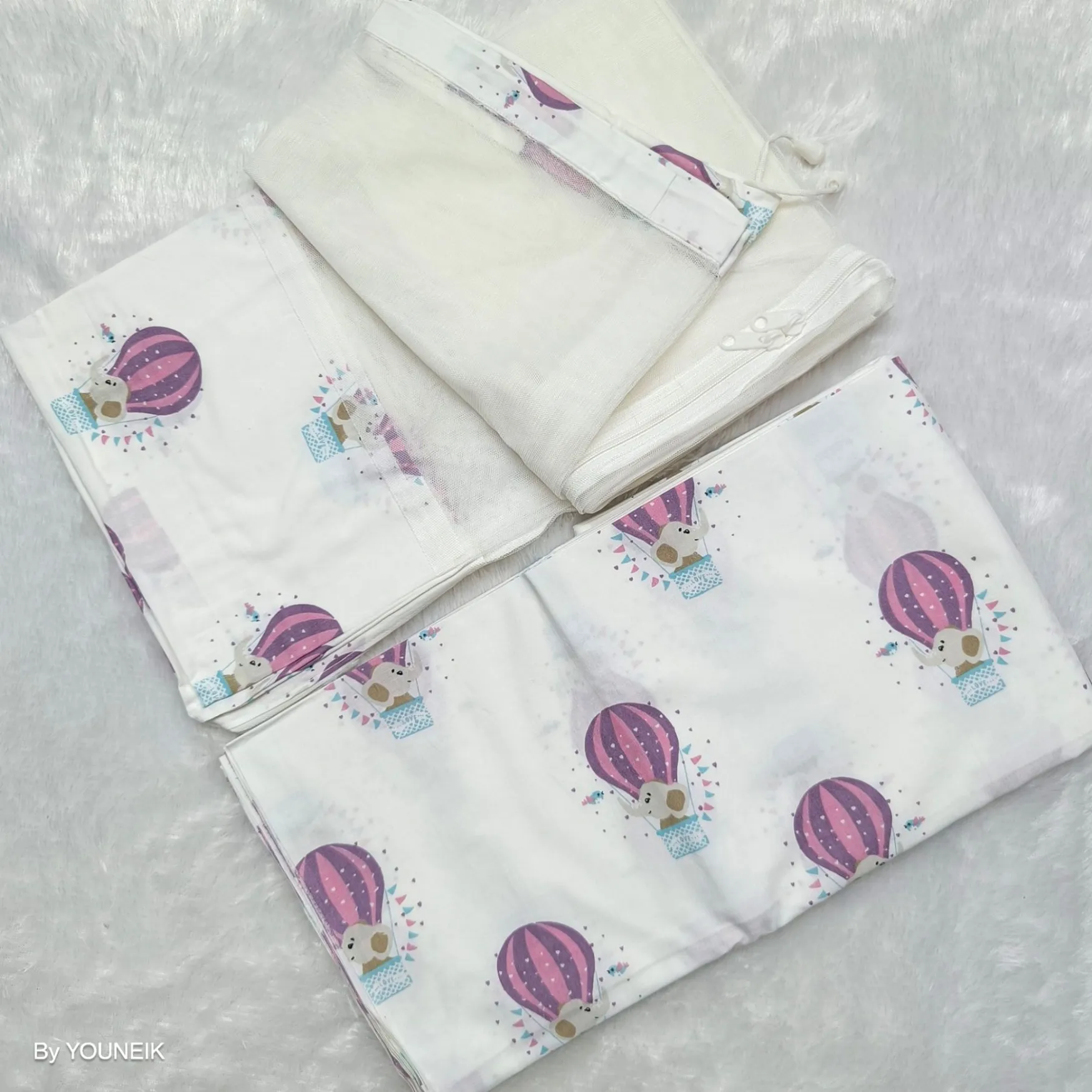 Organic Cotton Thottil/Cradle Clothe & Net 3.6m