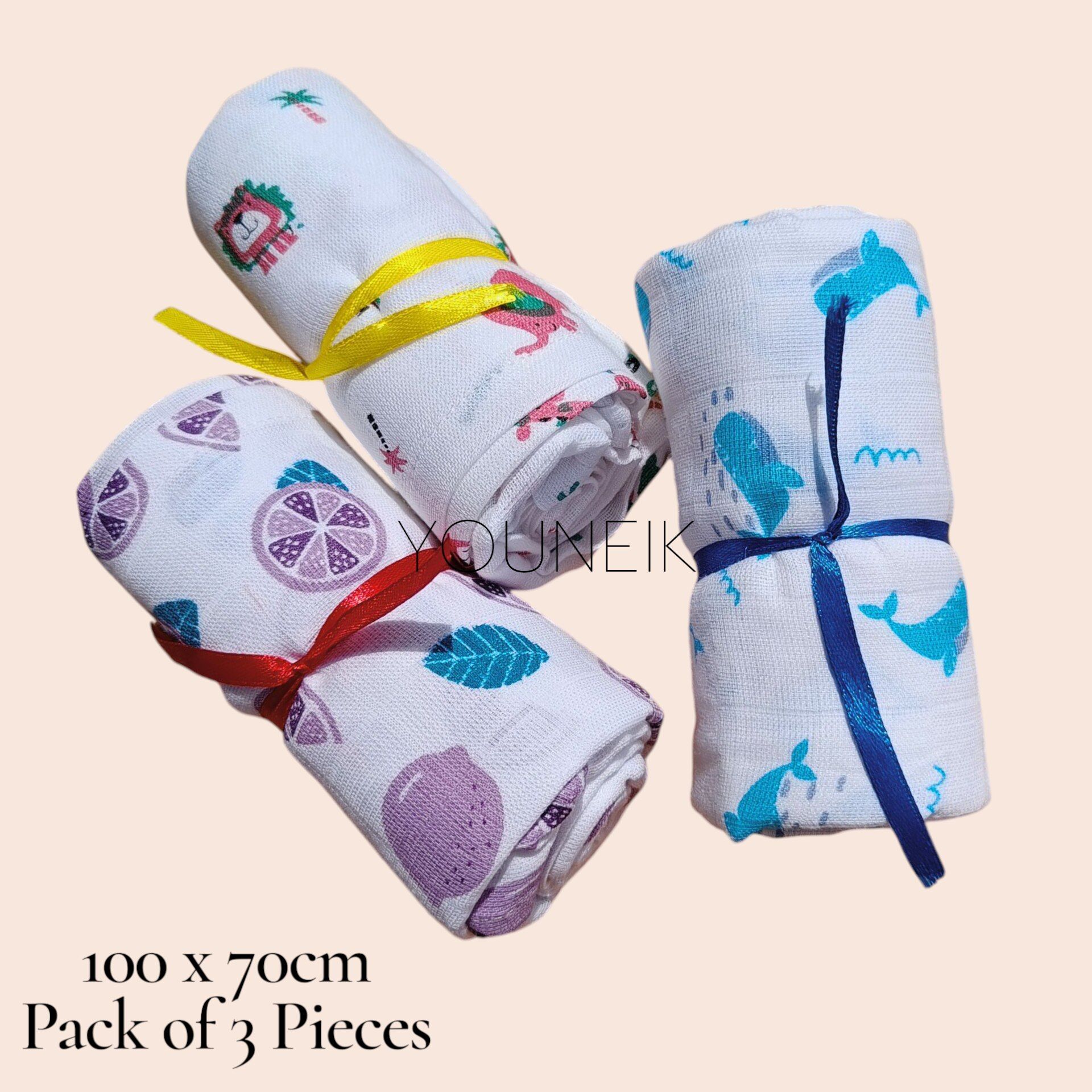 Muslin Cotton Modal Towel | 3 Pieces Combo | 70*100cm