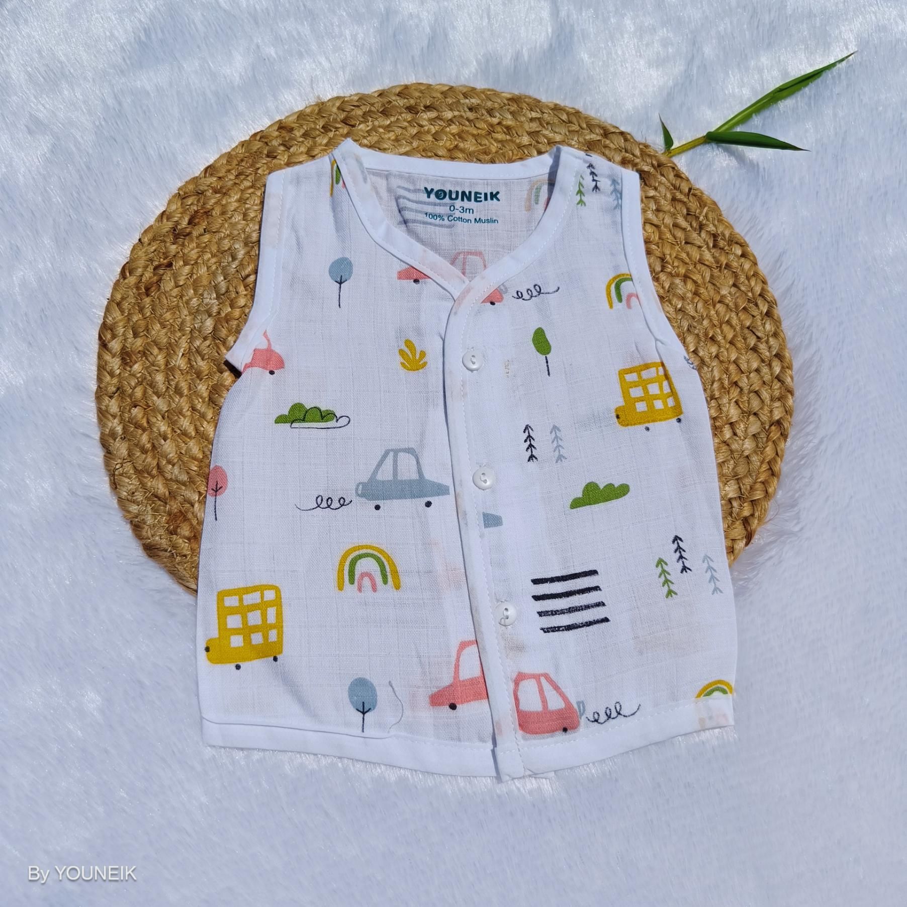 Muslin Jabla Button 0-12m | Car