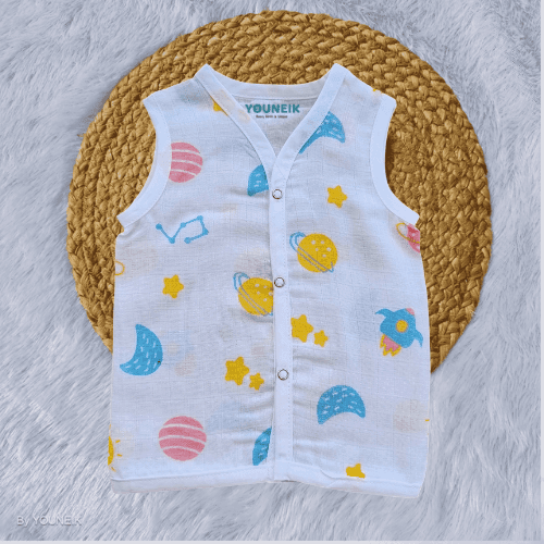 Muslin Jabla Snap Button 3-6m | Planet