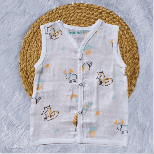 Muslin Jabla Snap Button 3-6m | Moose