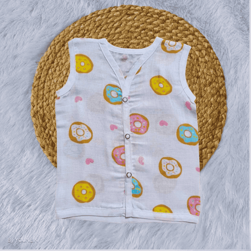 Muslin Jabla Snap Button 0-3m | Donuts