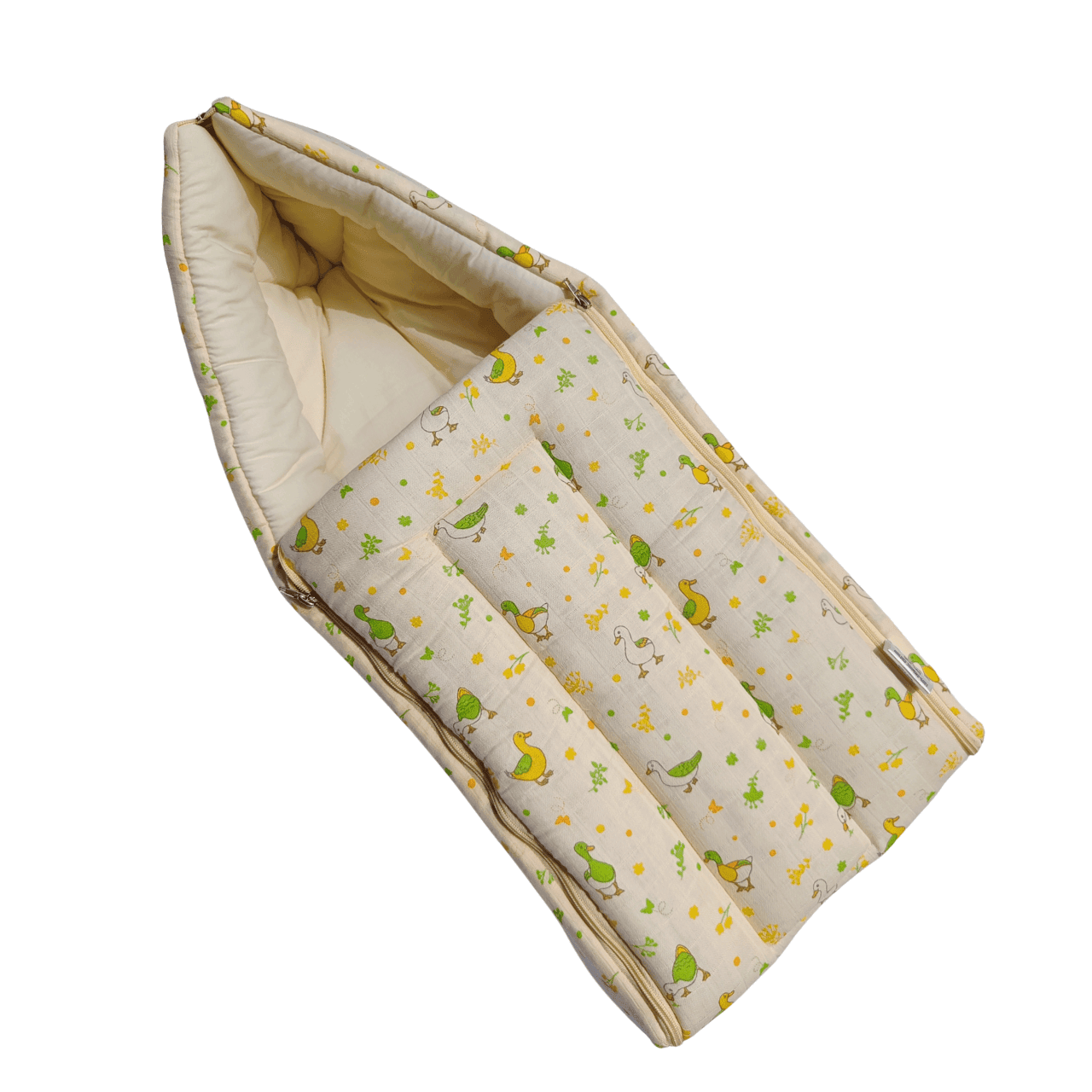 Organic Muslin Carry Bed - Orange Duck