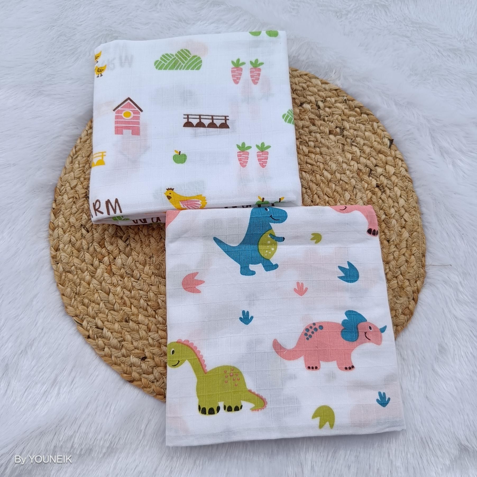 Muslin Swaddle Combo (2 Pcs, 100x100 cm)