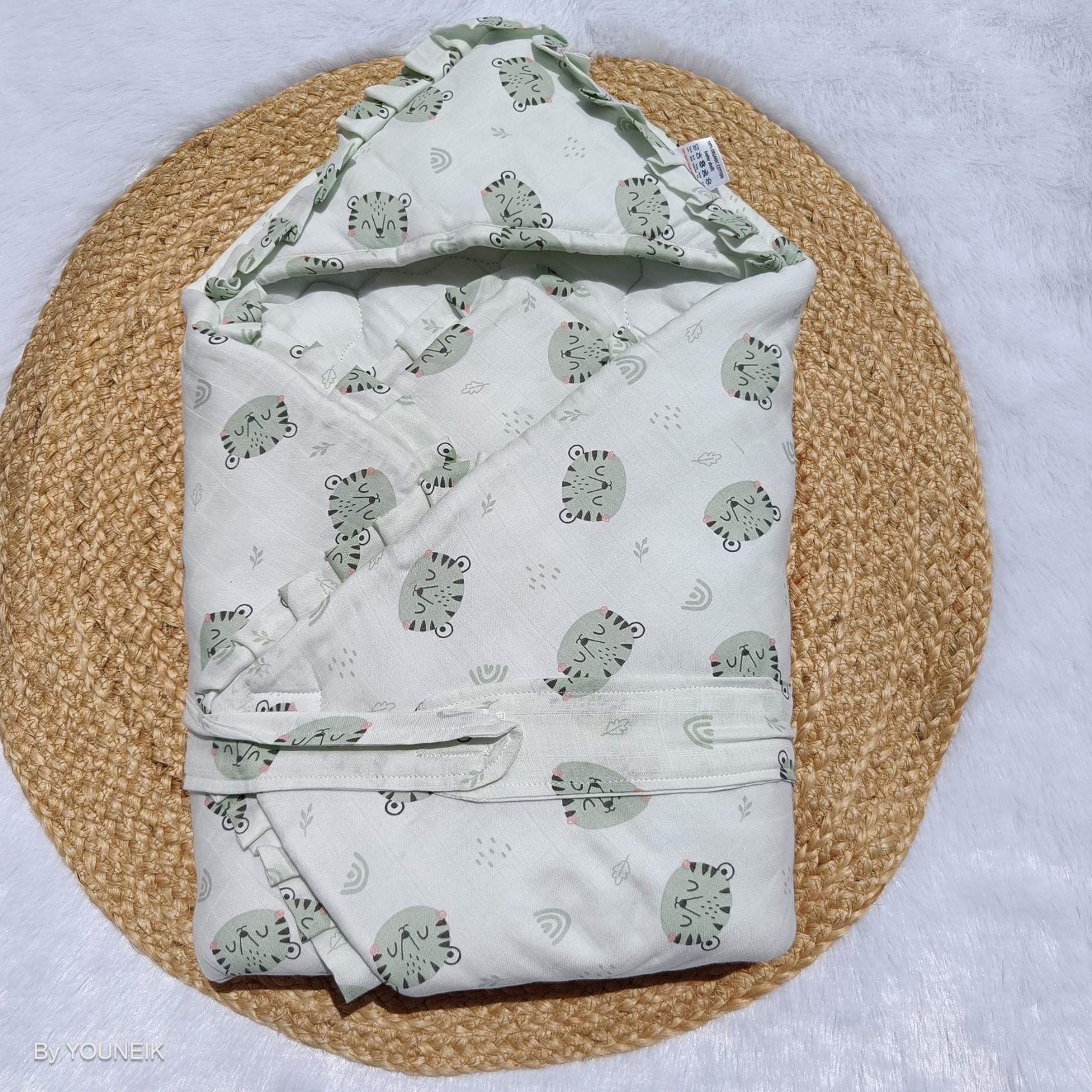 Muslin Wrap Bed - Green Tiger