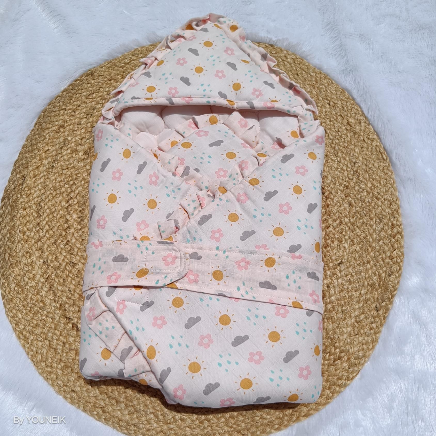Muslin Wrap Bed - Pink Cloud Sun