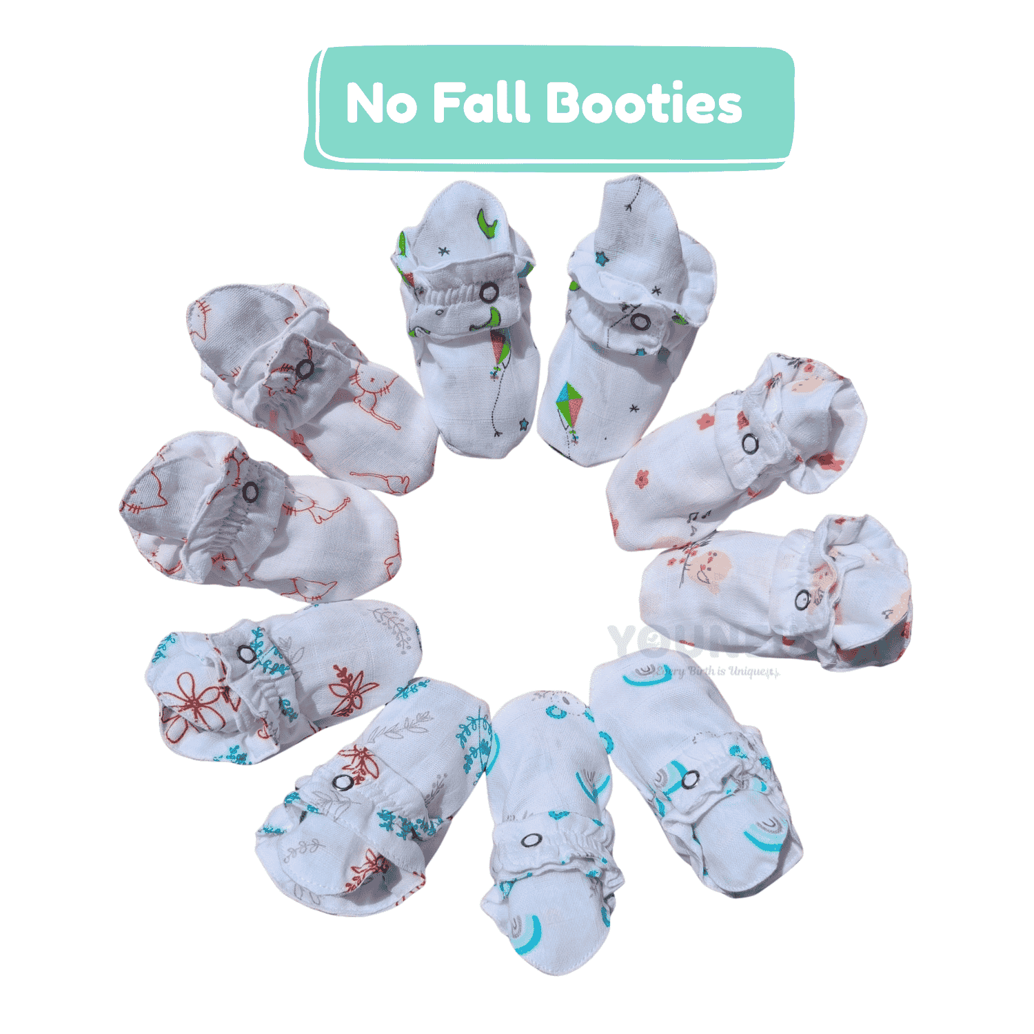 Muslin No Fall Booties