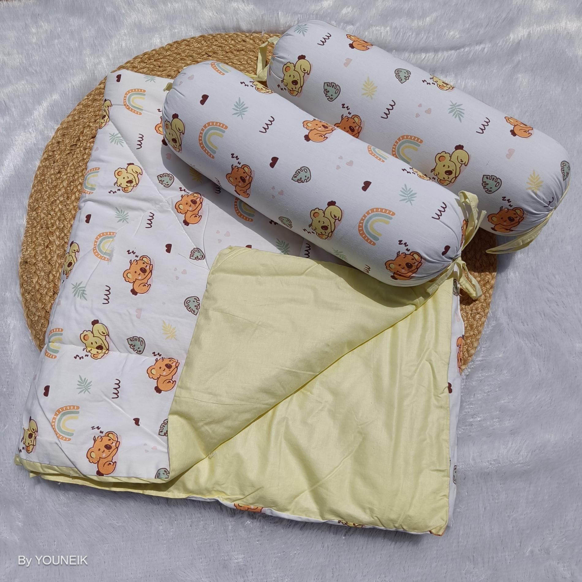 Quilt/Playmat with Matching Bolster Set