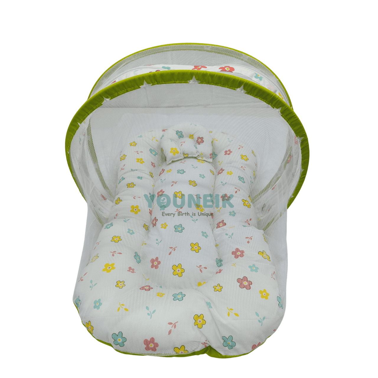 Baby Net Bed Small - Green Flower