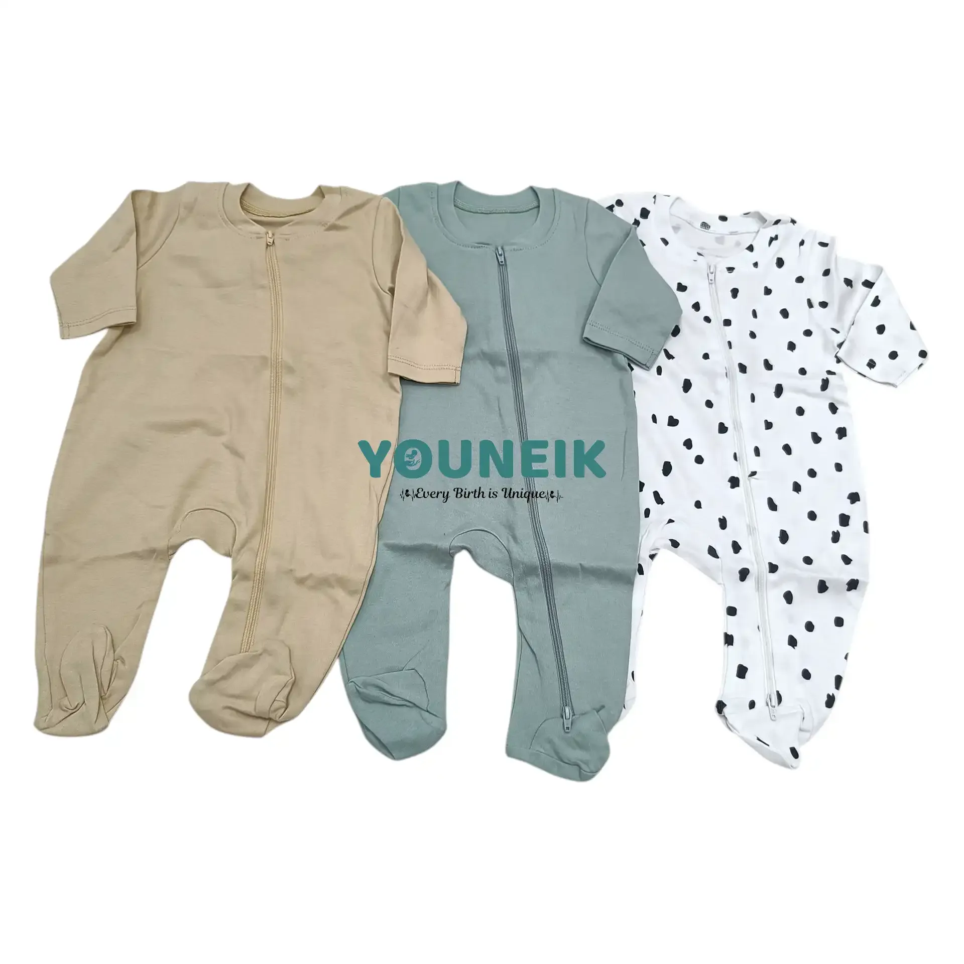 Sleepsuit/Full Rompers 3 Pieces 0-3m Zipper