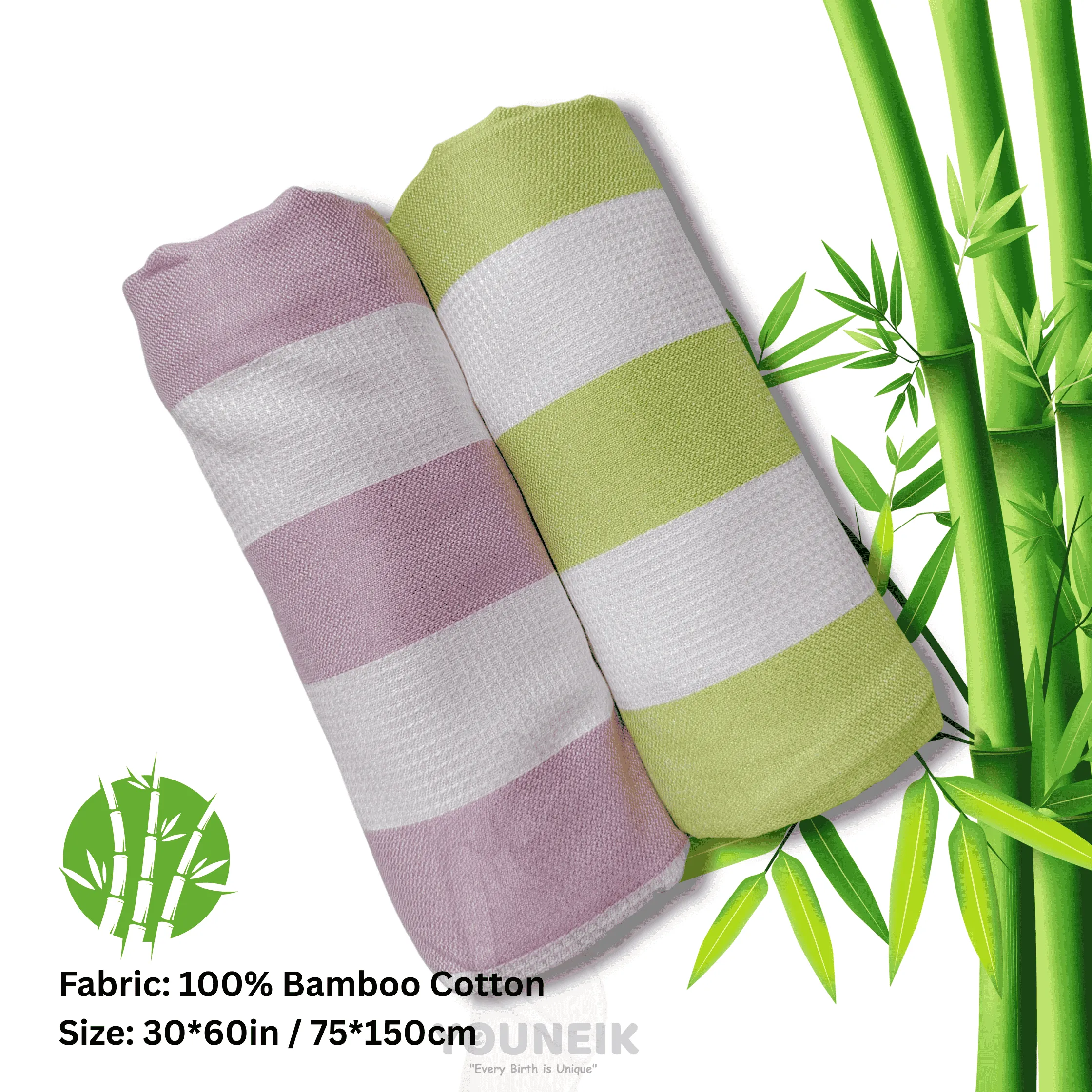 2 Ultra Soft Bamboo Cotton Bath Towel