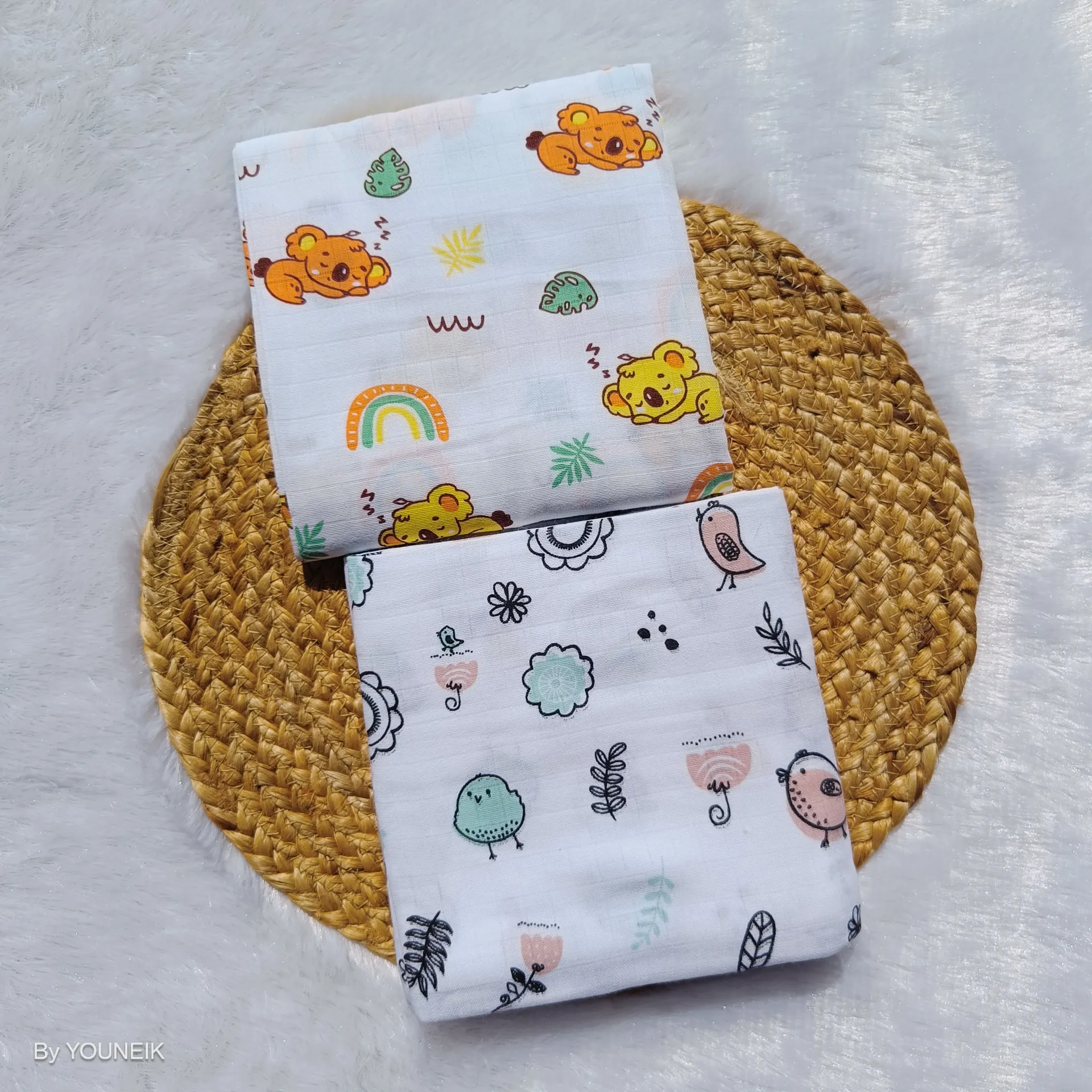 Muslin Swaddle Pack of 2 | 100x100 cm Soft Cotton Baby Swaddles