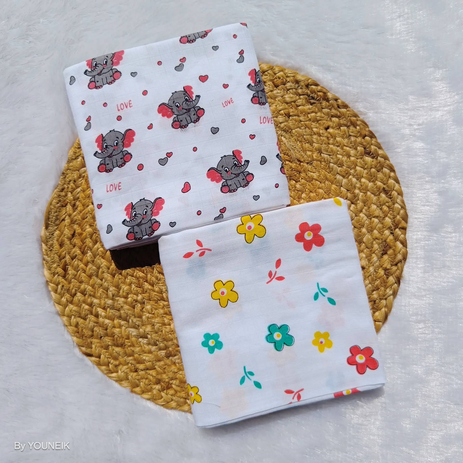 Muslin Swaddle Pack of 2 | 100x100 cm Soft Cotton Baby Swaddles