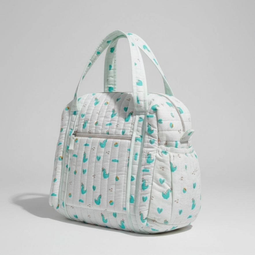 Muslin Diaper Bag - Blue Crown Dragon