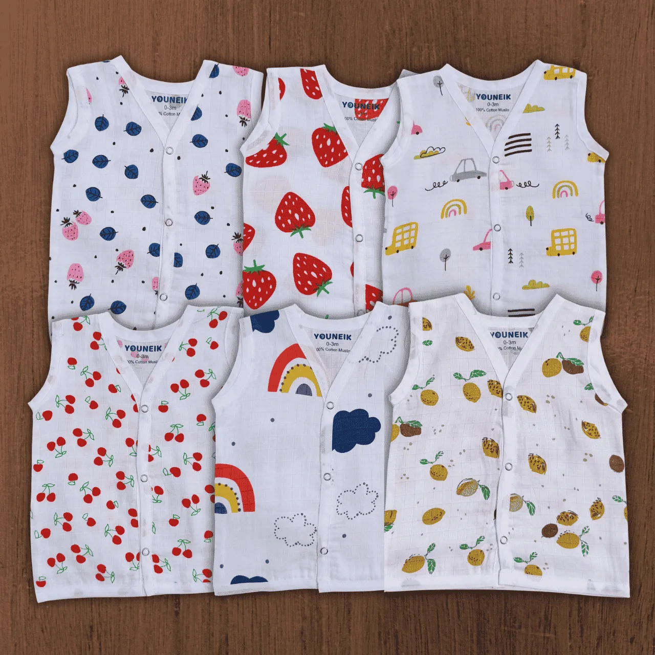 Muslin SB Jabla 6 Pieces No Figure Prints